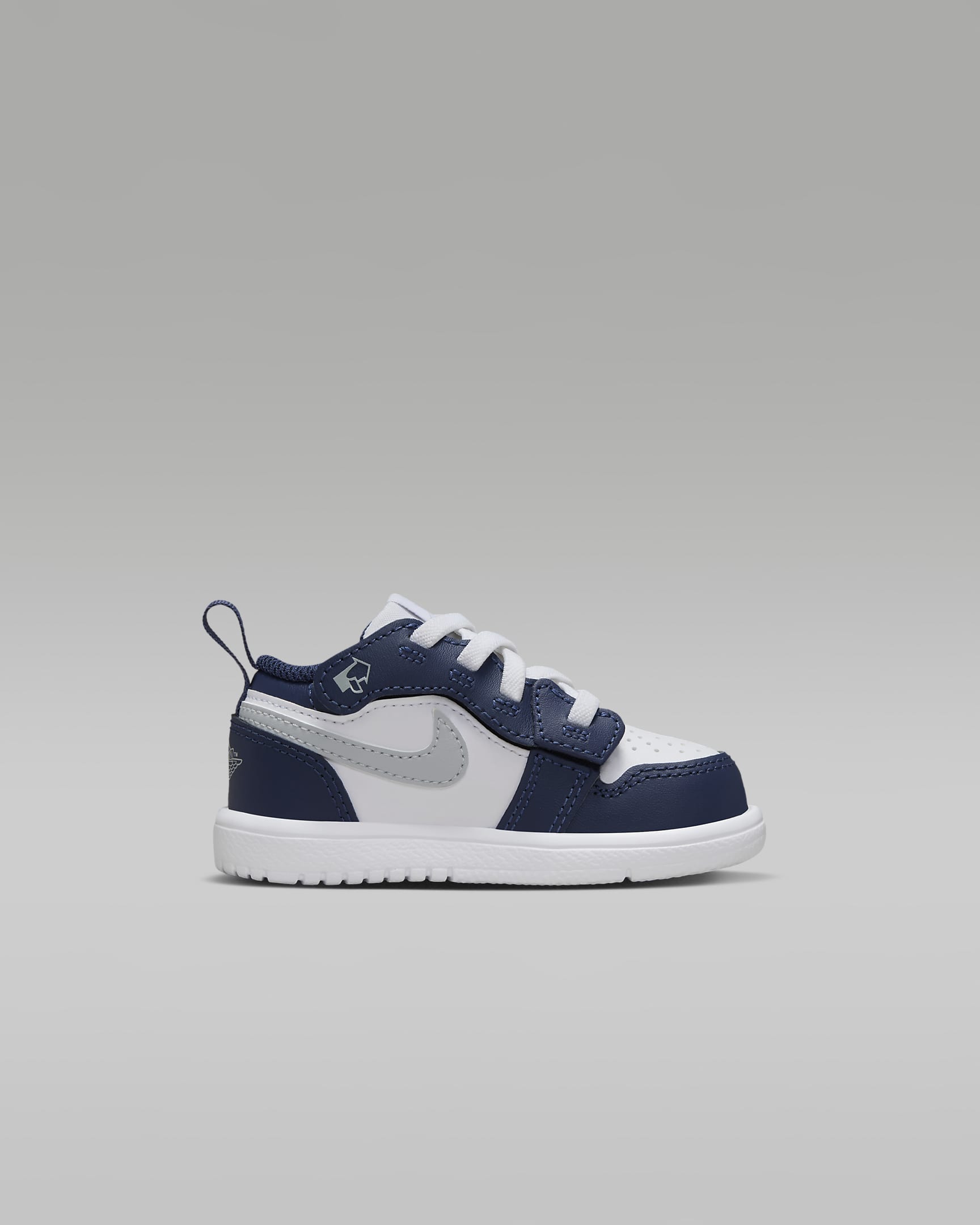 Jordan 1 Low Alt Schuh für Babys und Kleinkinder - Weiß/Midnight Navy/Wolf Grey