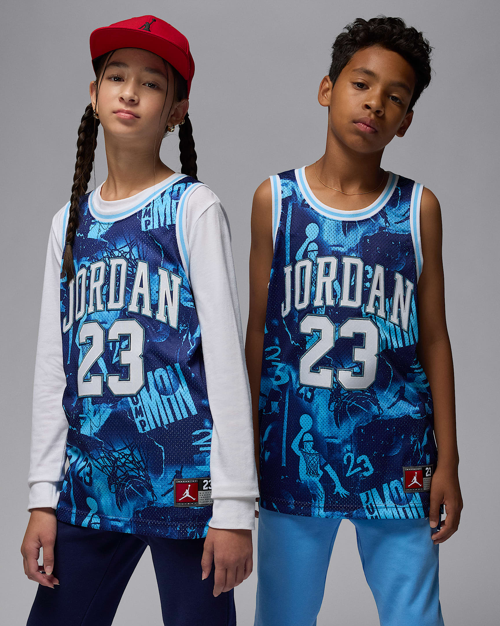 Jordan23 Big Kids' Printed Jersey - Blue Void