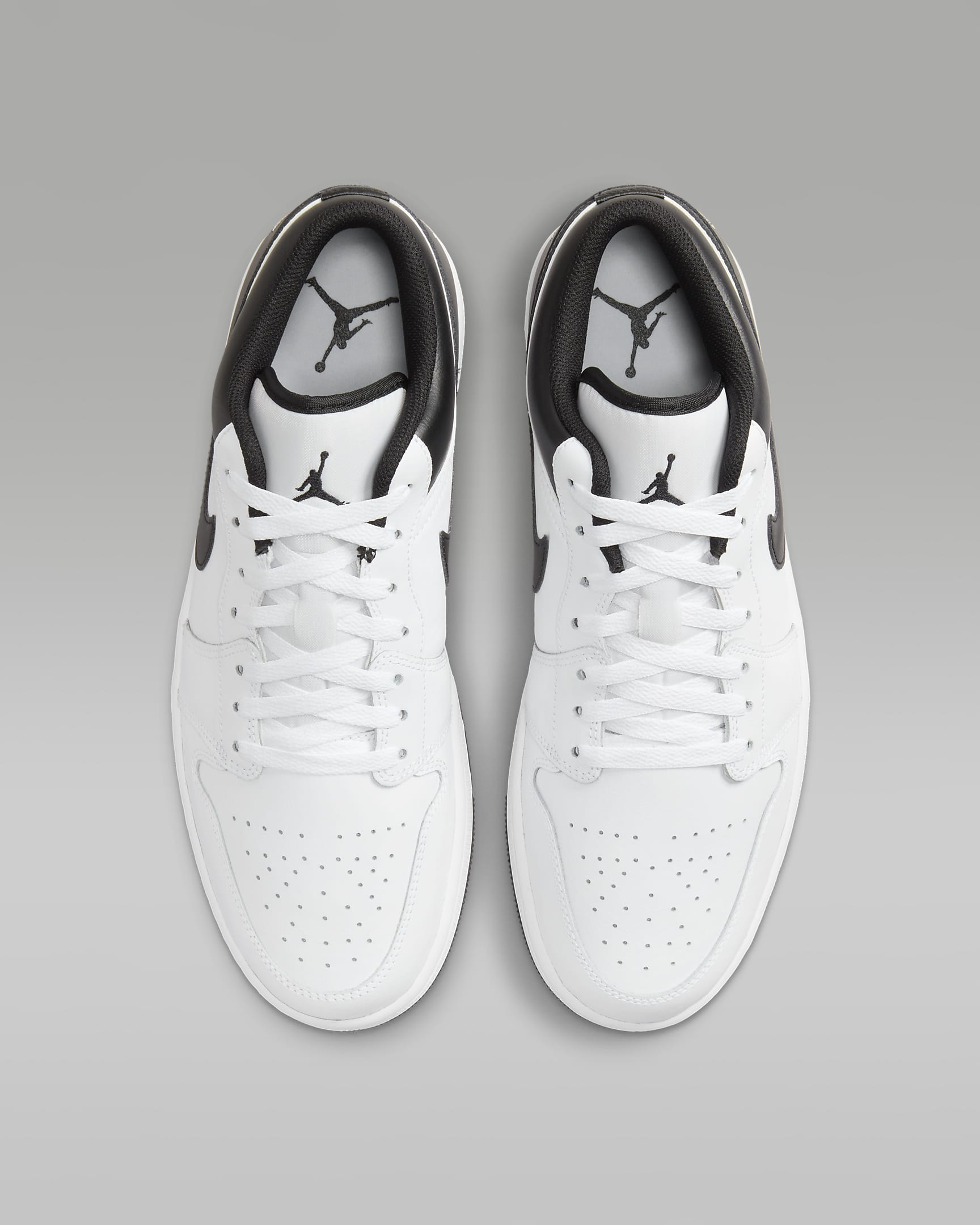 Air Jordan 1 Low Men's Shoes - White/White/Black