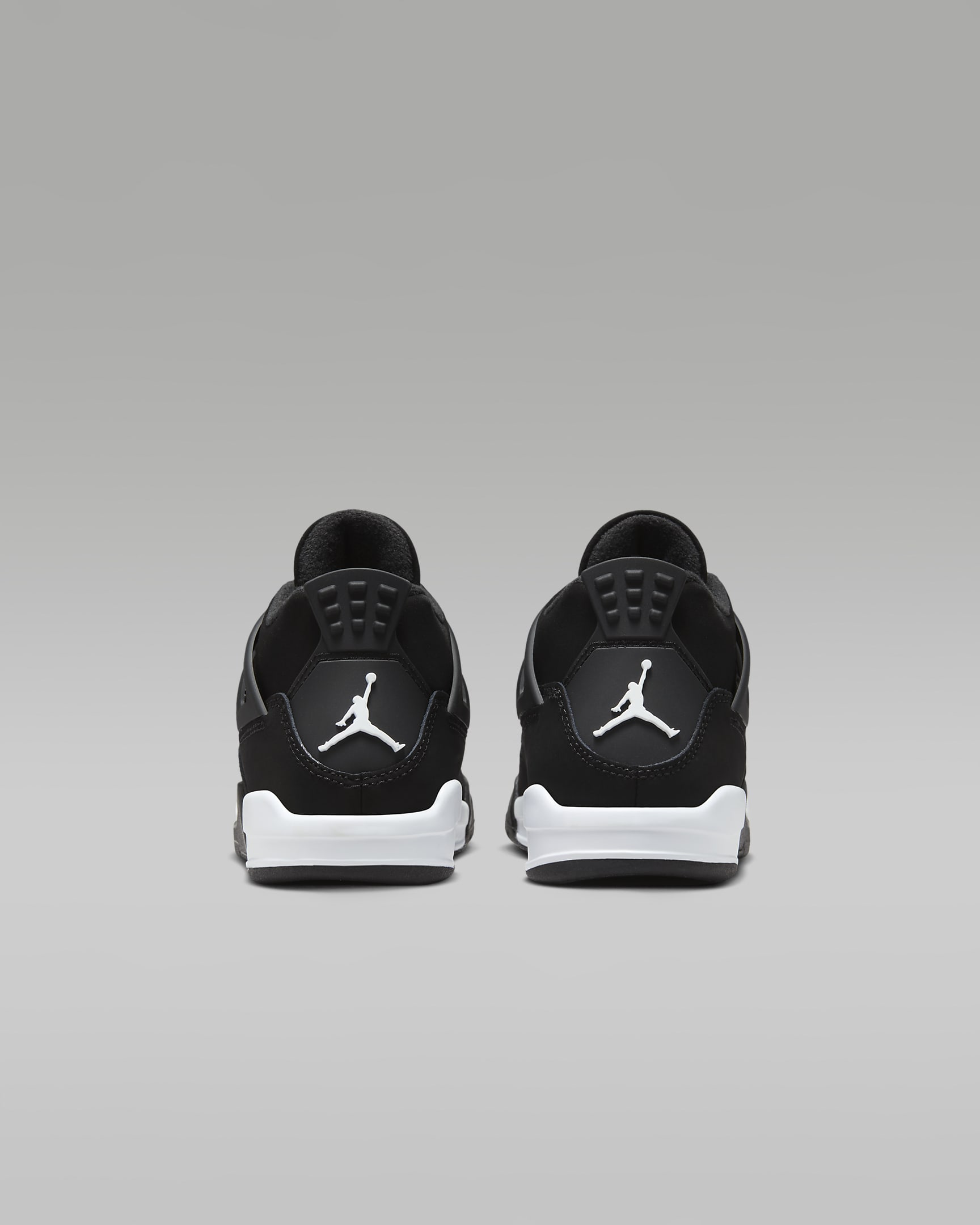 Jordan 4 Retro 'White Thunder' Younger Kids' Shoes - Black/Black/White