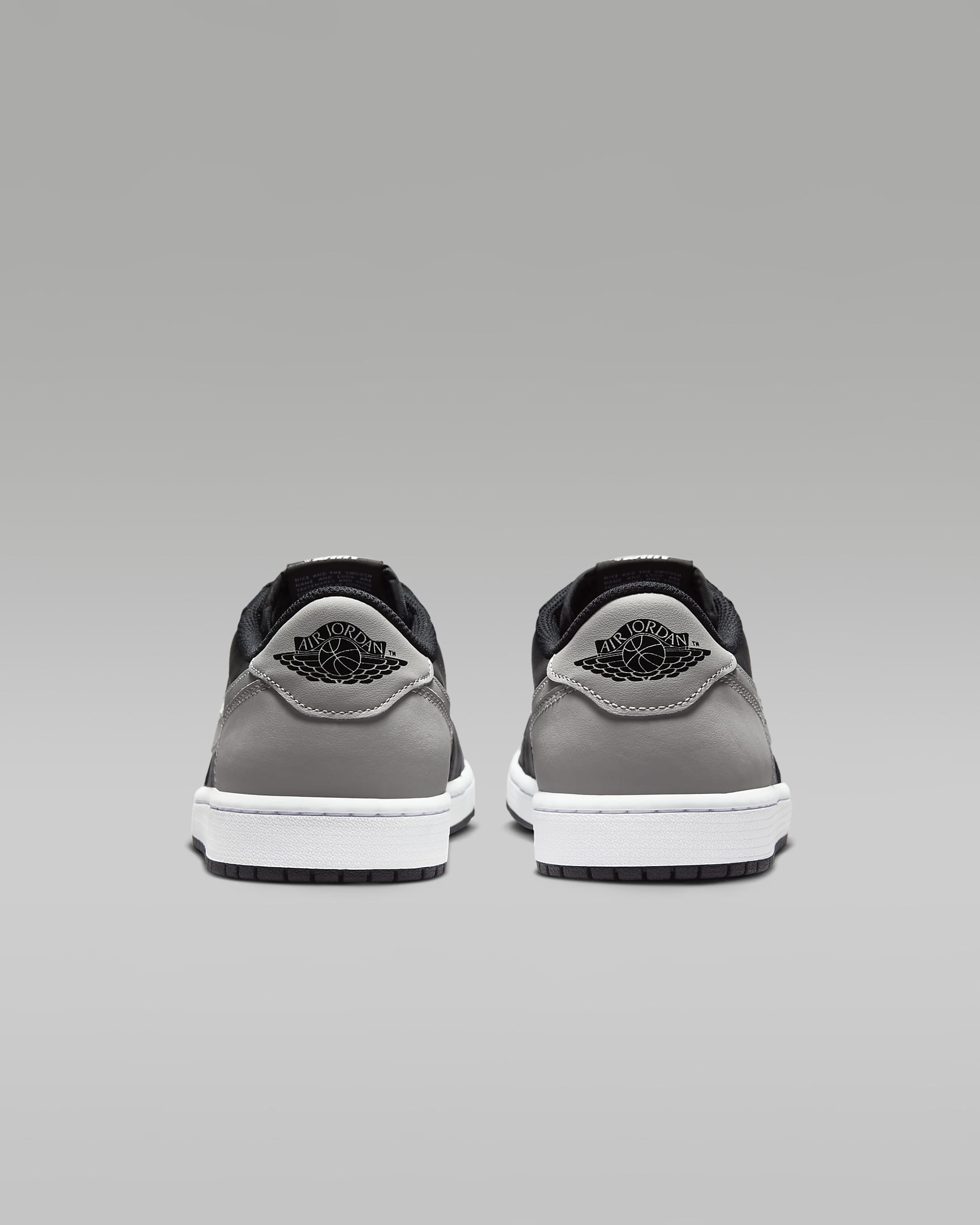 Air Jordan 1 Low OG 'Shadow' Shoes - Black/White/Medium Grey