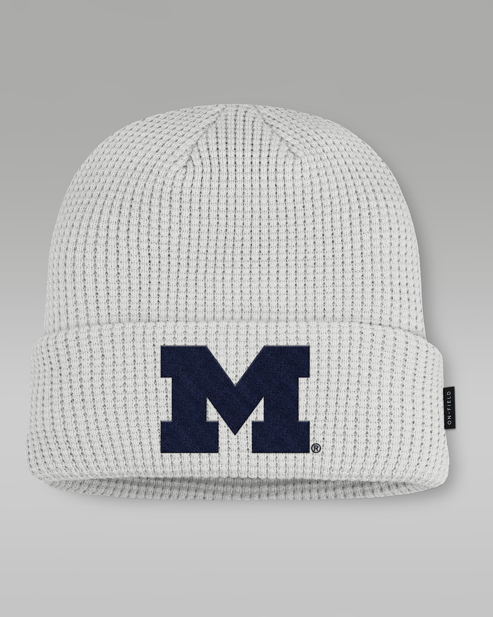 Michigan Utility Off-Field Men's Jordan Brand College Cuffed Beanie - Grey