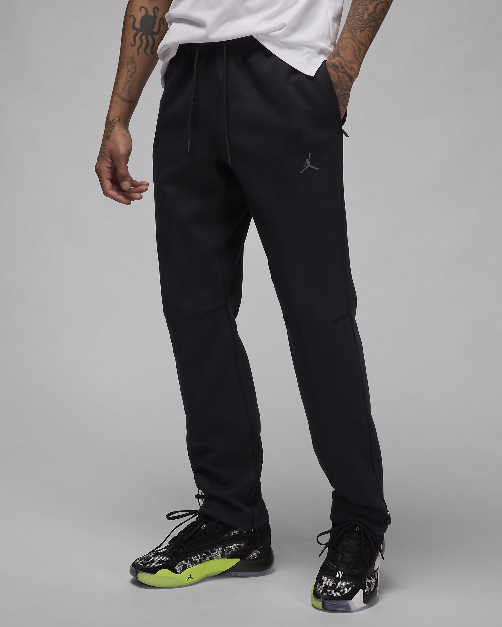 Pantaloni Dri-FIT Jordan Sport Hoop Fleece – Uomo - Nero/Dark Shadow