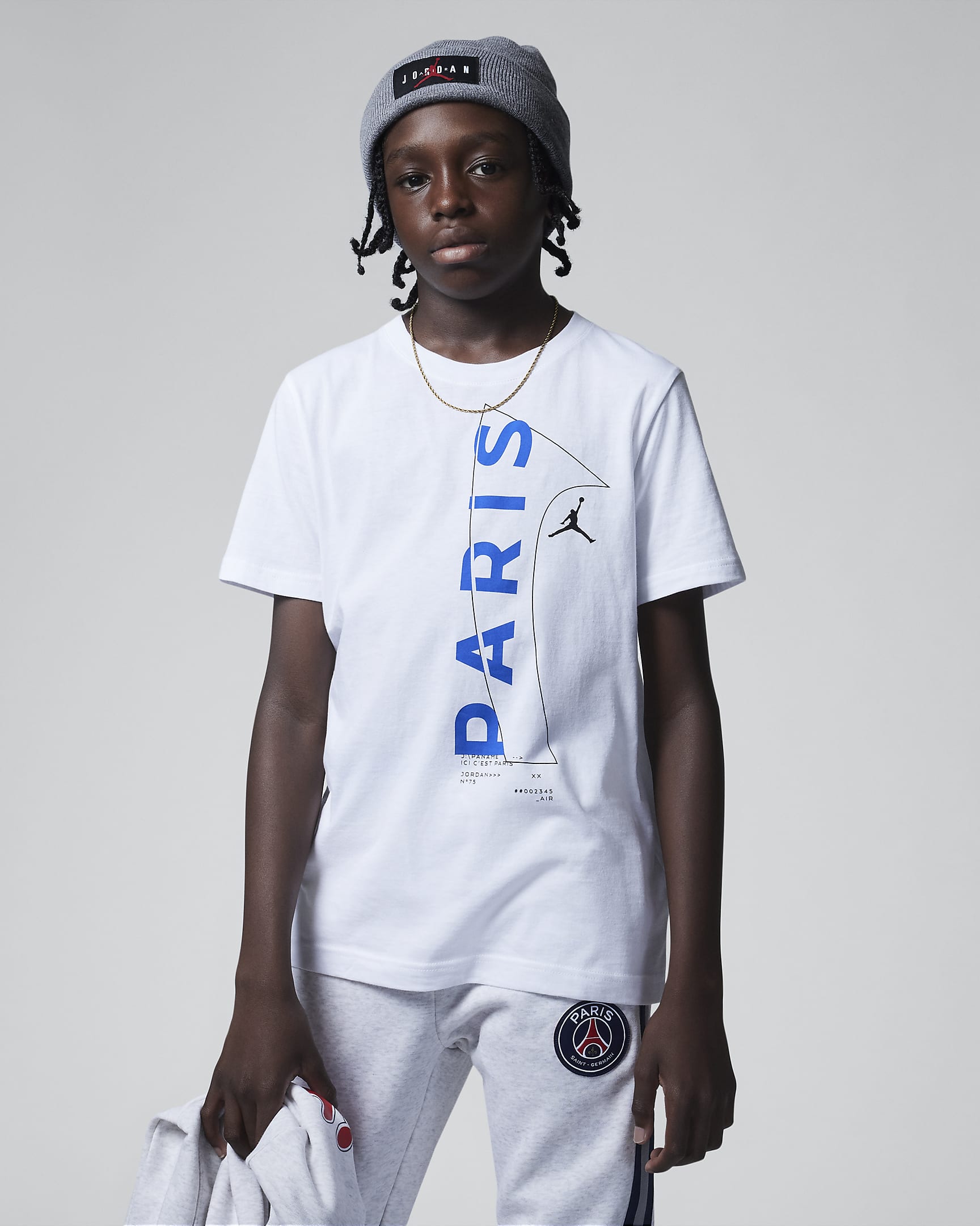ジョーダン ジュニア PSG（パリ サンジェルマン） Tシャツ - ホワイト