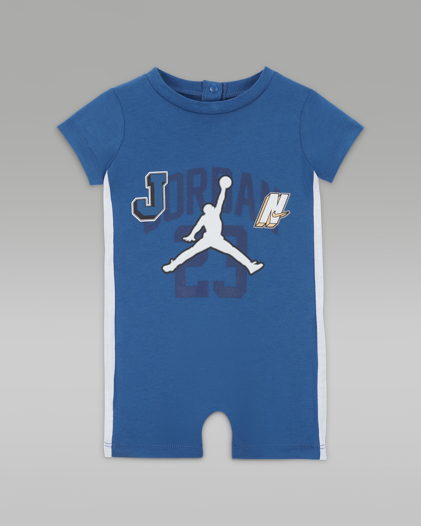 Combishort Jordan Gym 23 en maille pour bébé (12 - 24 mois) - True Blue