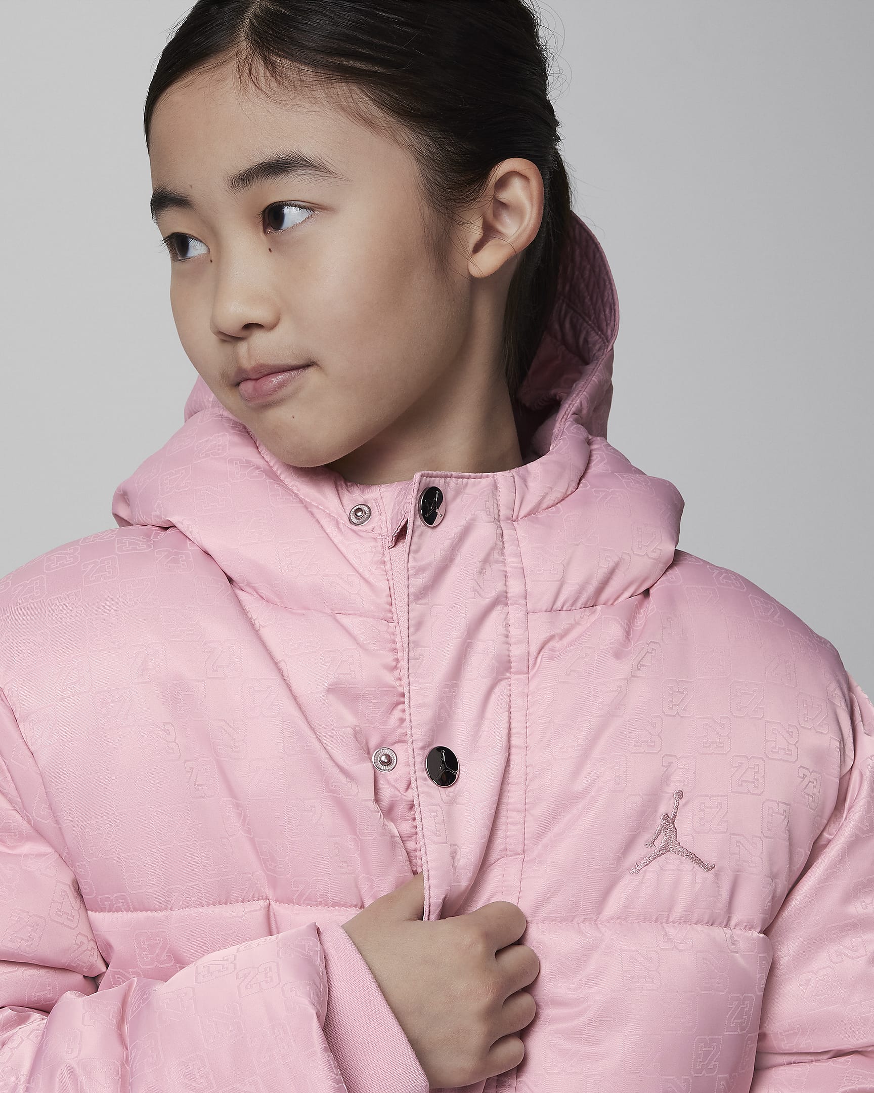 Jordan Older Kids' 23 Jacquard Filled Jacket - Pink Glaze/Pink Glaze