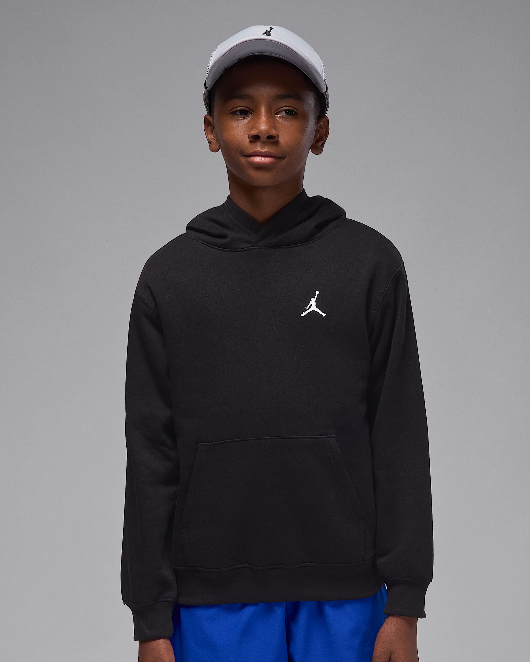 Jordan Brooklyn Fleece Big Kids' Pullover Hoodie - Black