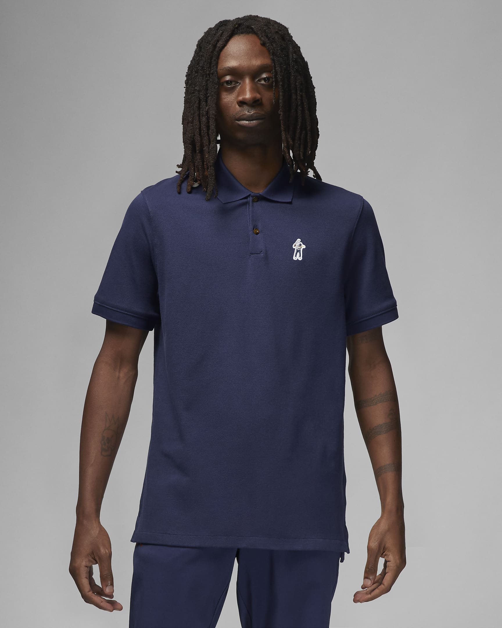 Jordan x Eastside Golf Men's Polo Shirt - Midnight Navy/White/Burnt Sunrise