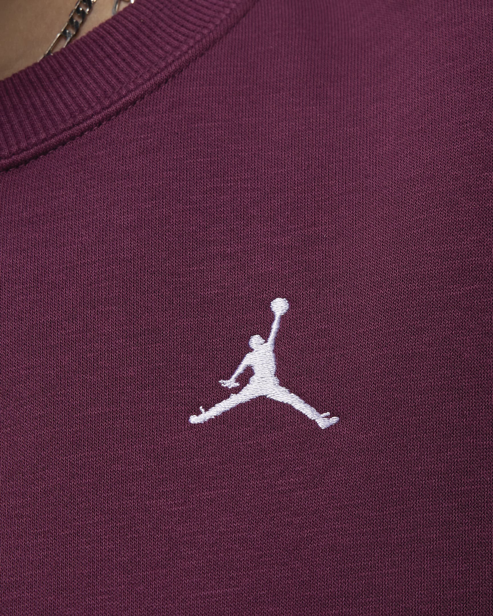 Jordan Brooklyn Fleece Women's Crew-Neck Sweatshirt - Bordeaux/White