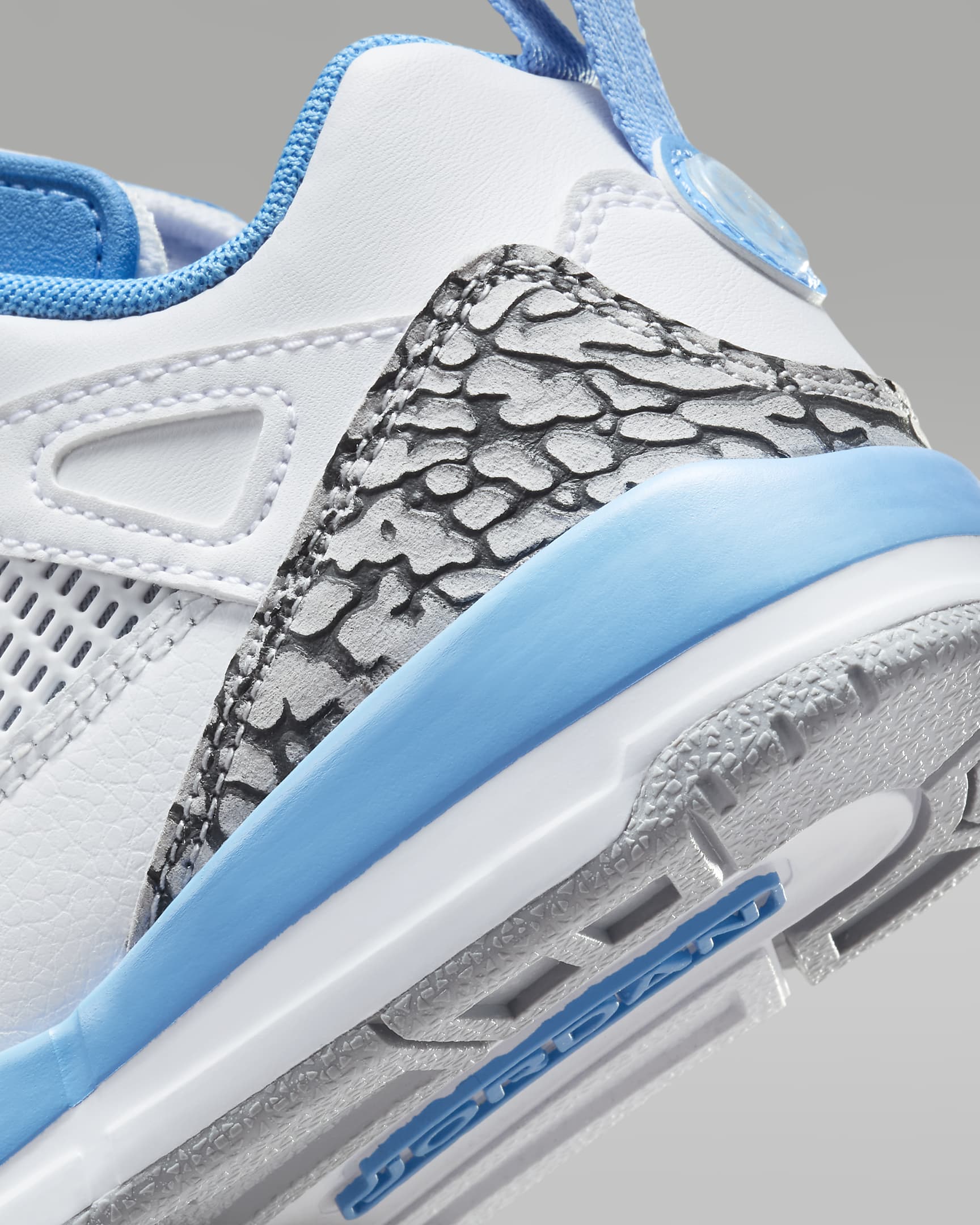 Jordan Spizike Low Younger Kids' Shoes - White/Wolf Grey/Anthracite/University Blue