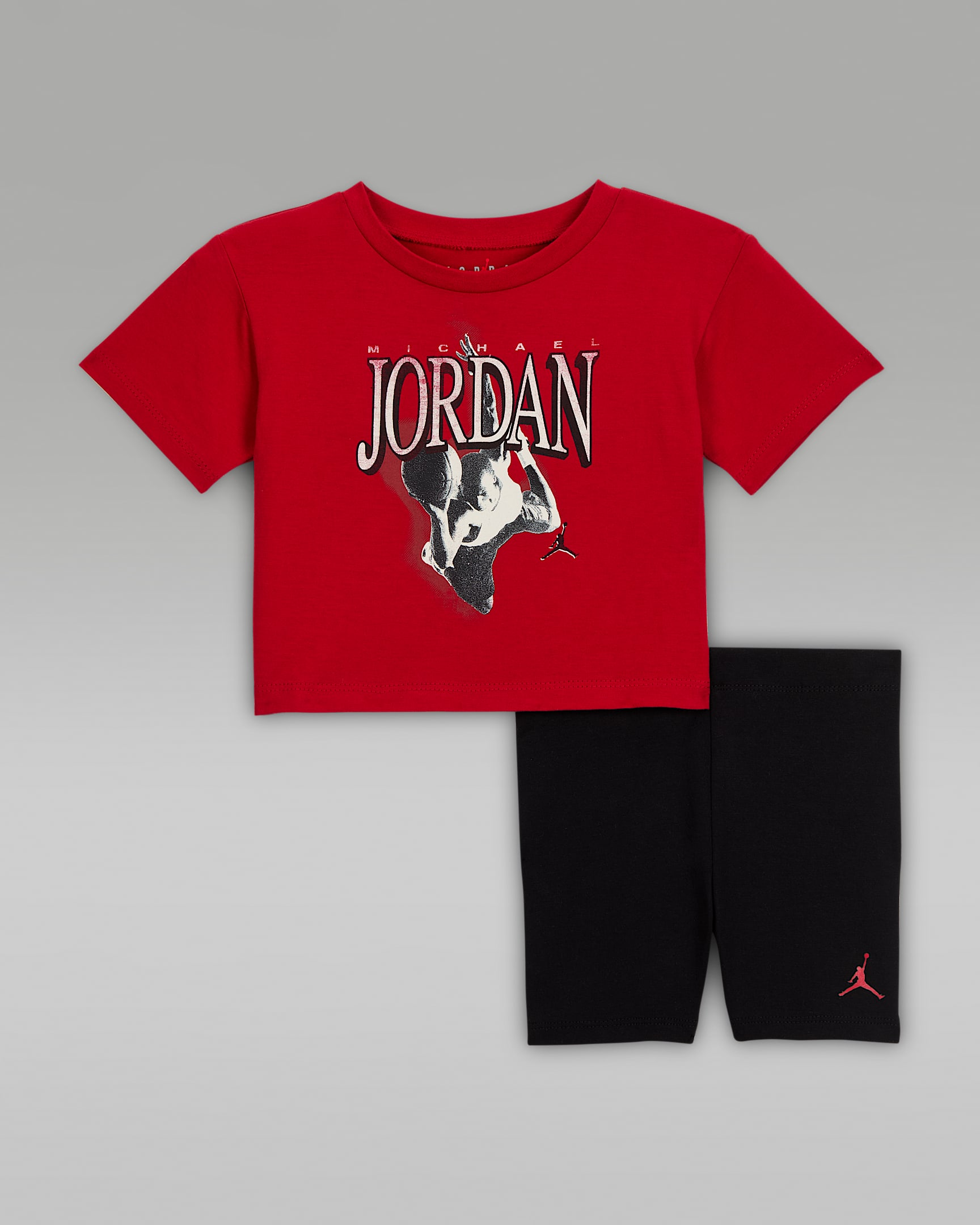 Jordan Retro 1984 2-teiliges Bike Shorts Set für Kleinkinder (12–24 M) - Schwarz