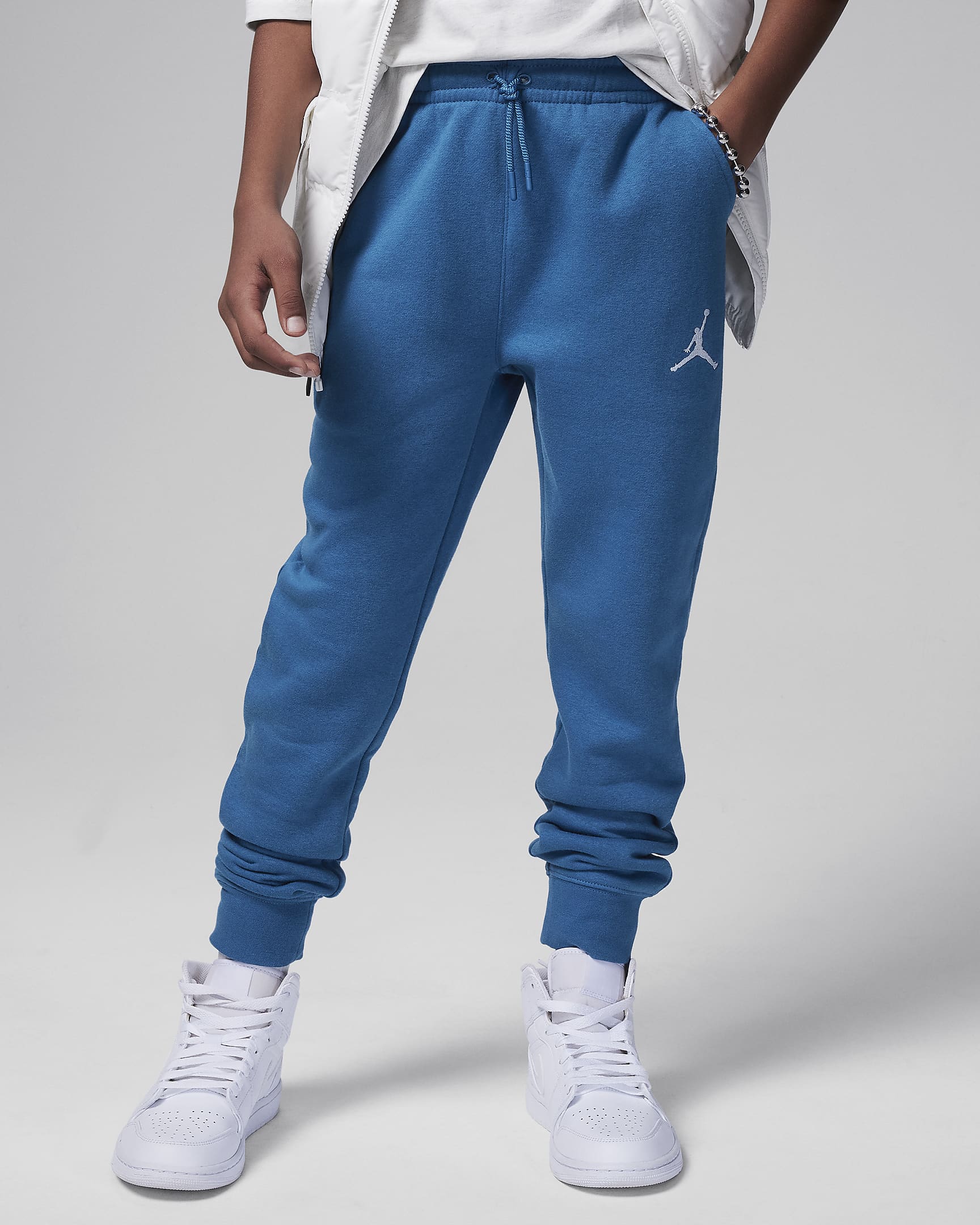 Spodnie dla dużych dzieci Jordan MJ Essentials Pants - Industrial Blue