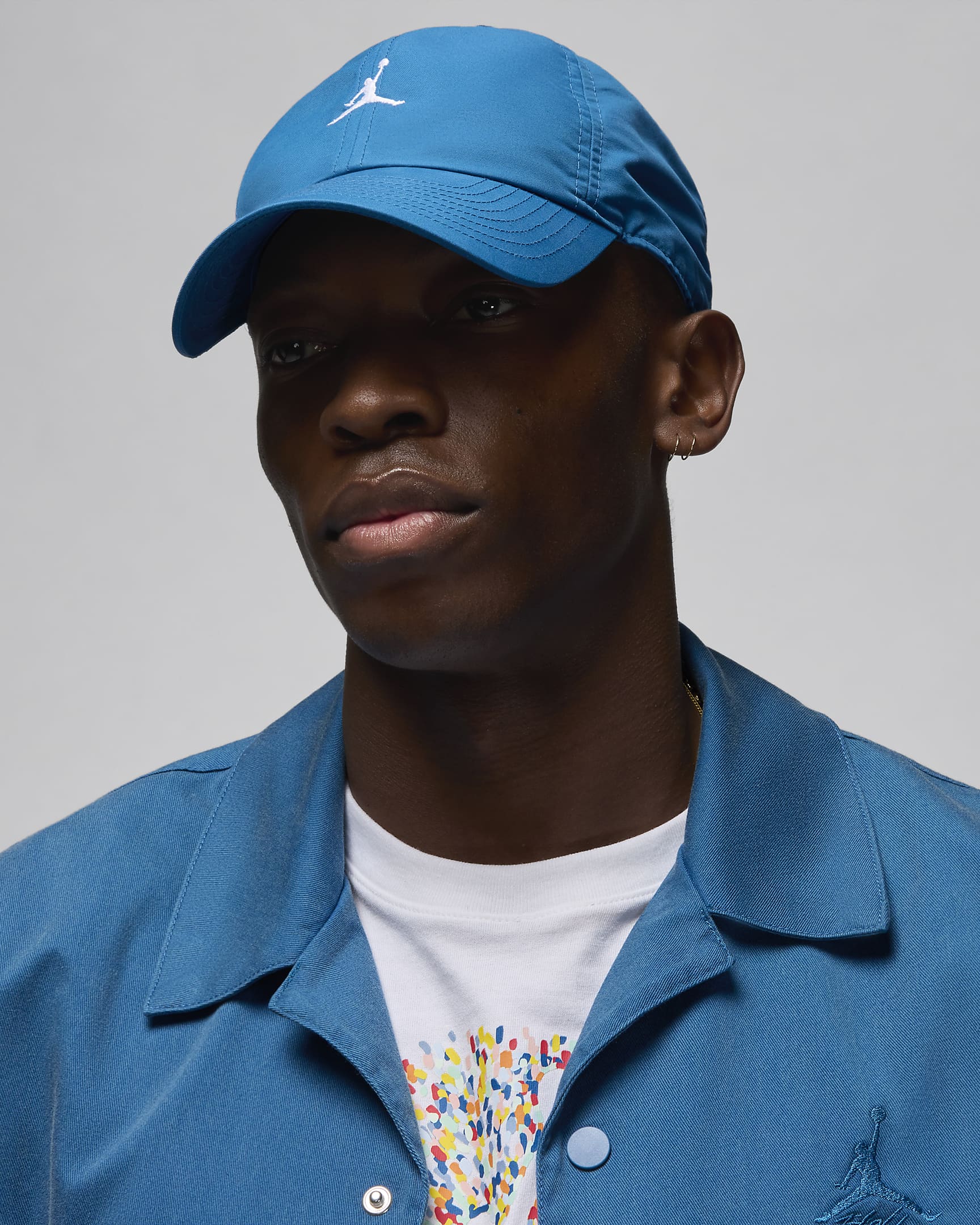 Boné ajustável não estruturado Jordan Club Cap - Azul Industrial/Branco