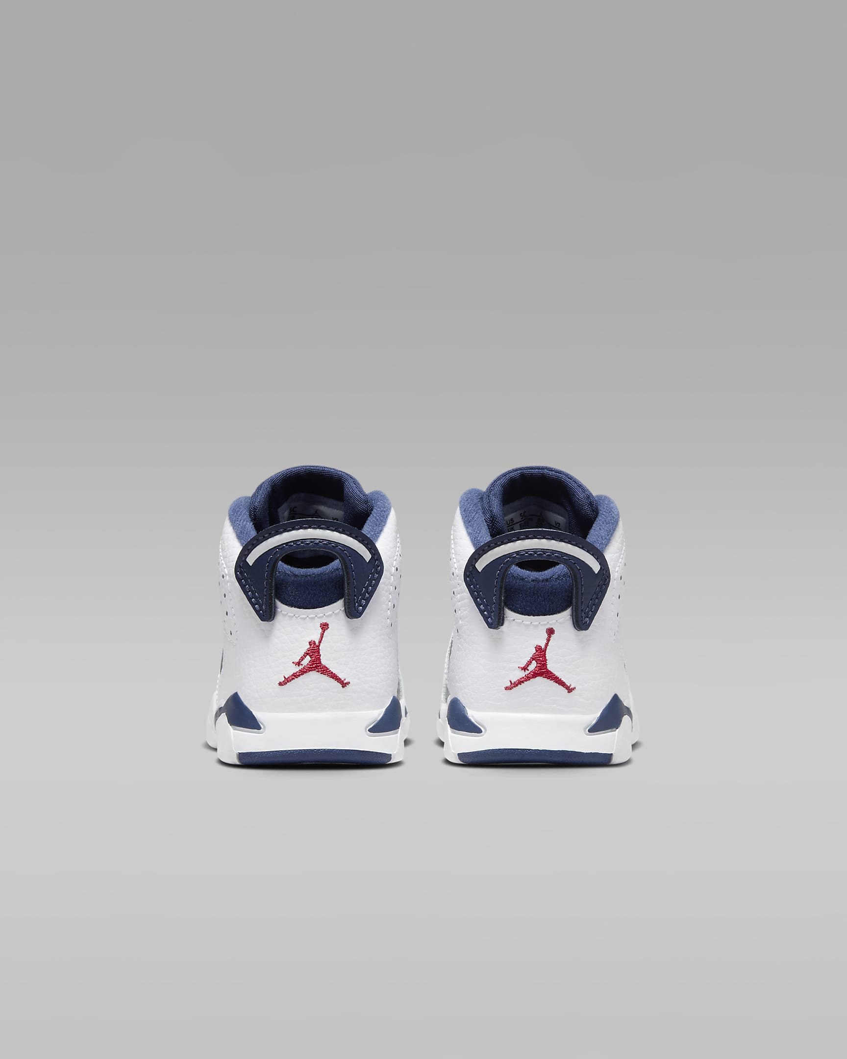 Jordan 6 Retro "White and Midnight Navy" Baby/Toddler Shoes - White/Midnight Navy/Varsity Red