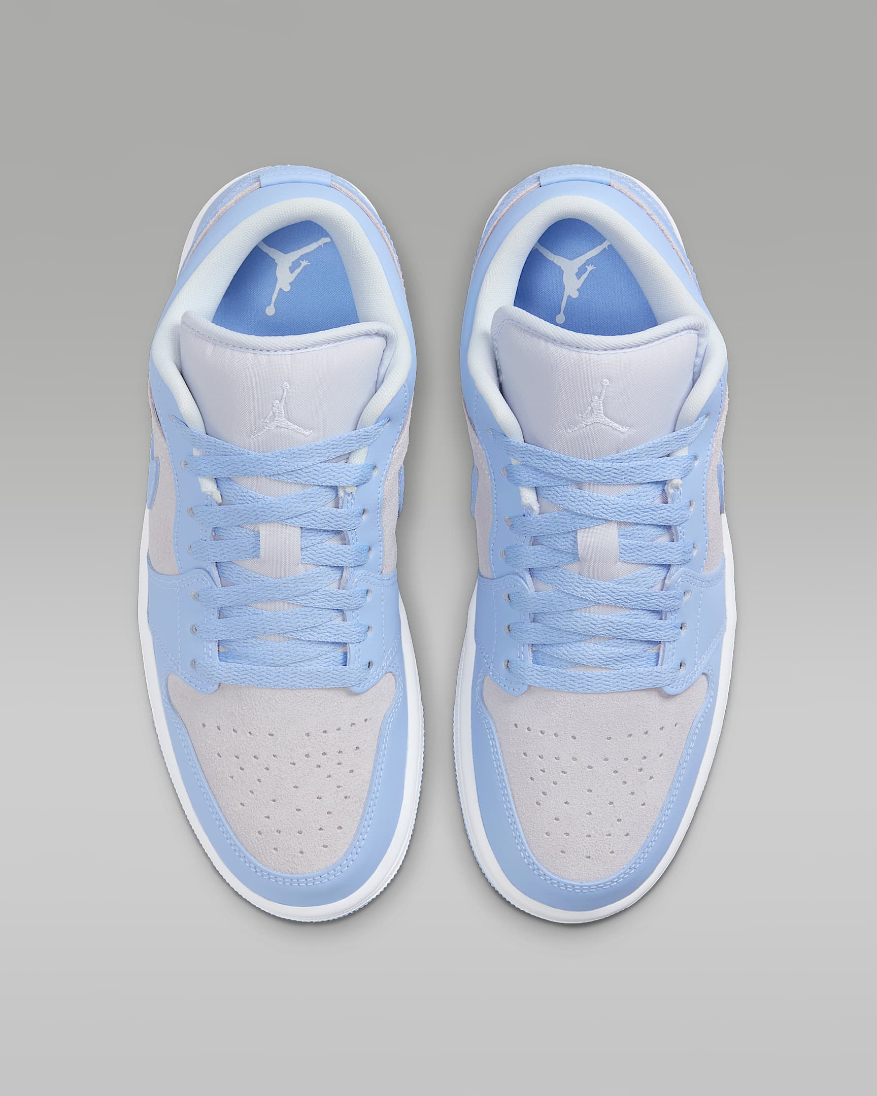 Air Jordan 1 Low Women's Shoes - Football Grey/White/Aluminium