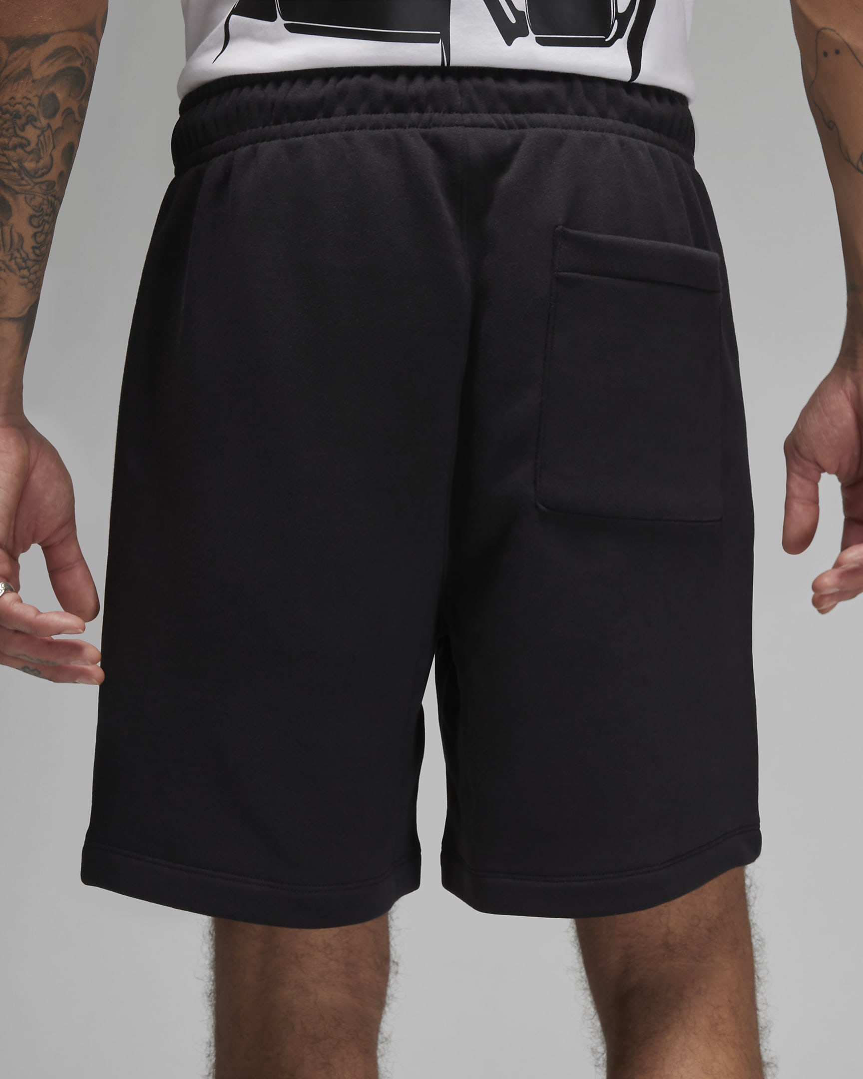 Jordan Brooklyn Fleece Men's Shorts - Black/White