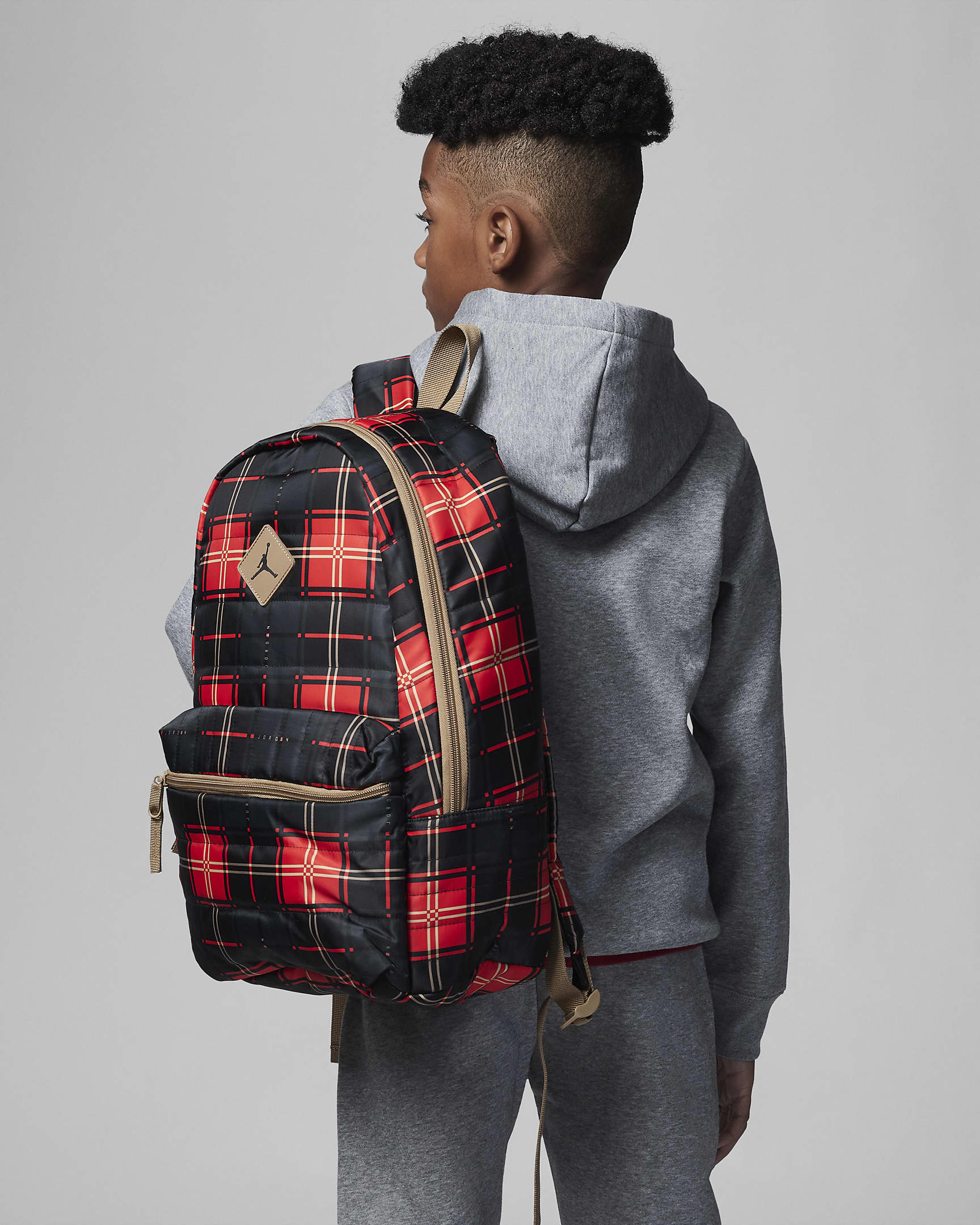 Jordan Quilted Daypack Backpack (19L) - Fire Red