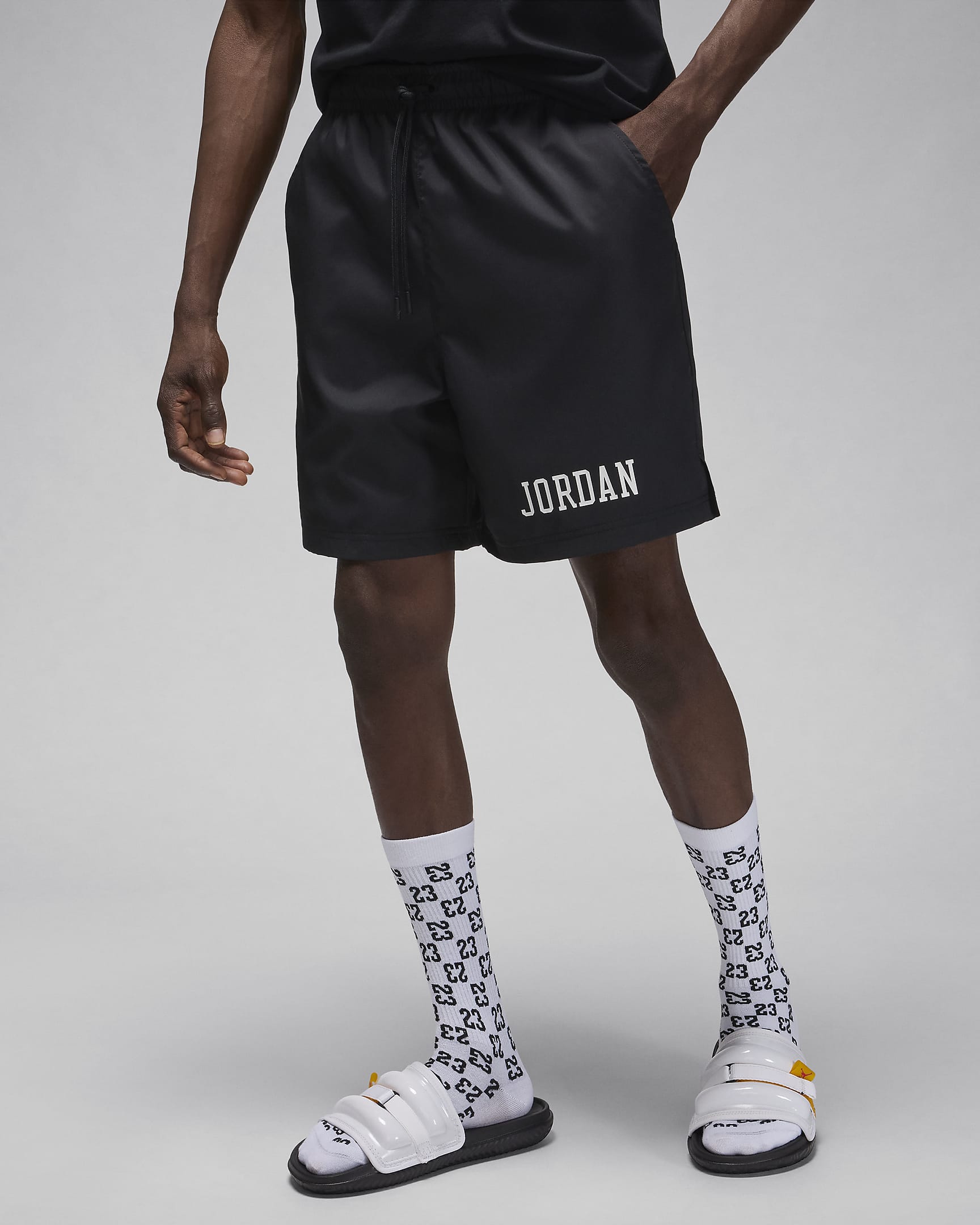 Short de piscine Jordan Essentials pour Homme - Noir/Blanc