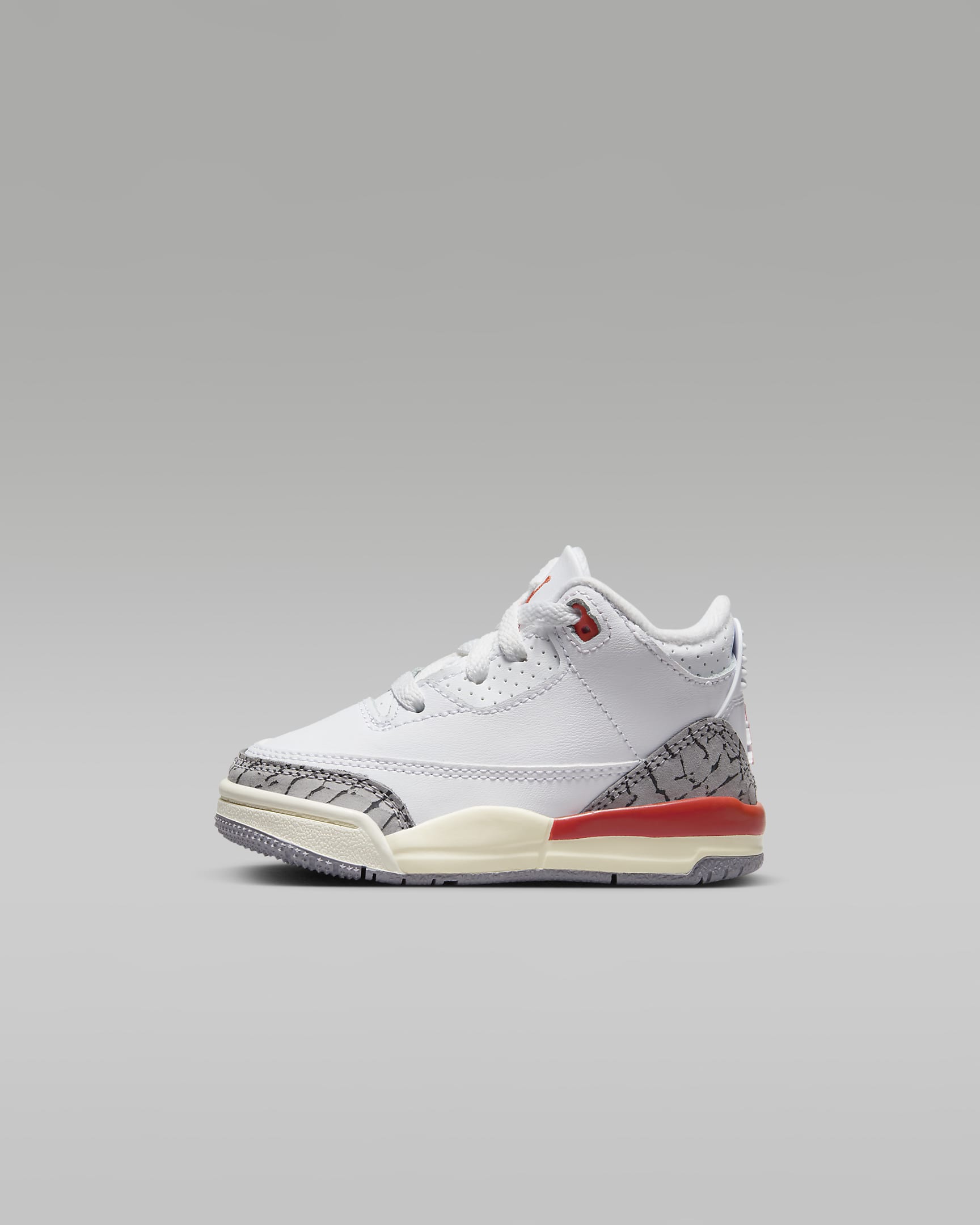 Jordan 3 Retro Baby/Toddler Shoes - White/Sail/Cement Grey/Cosmic Clay