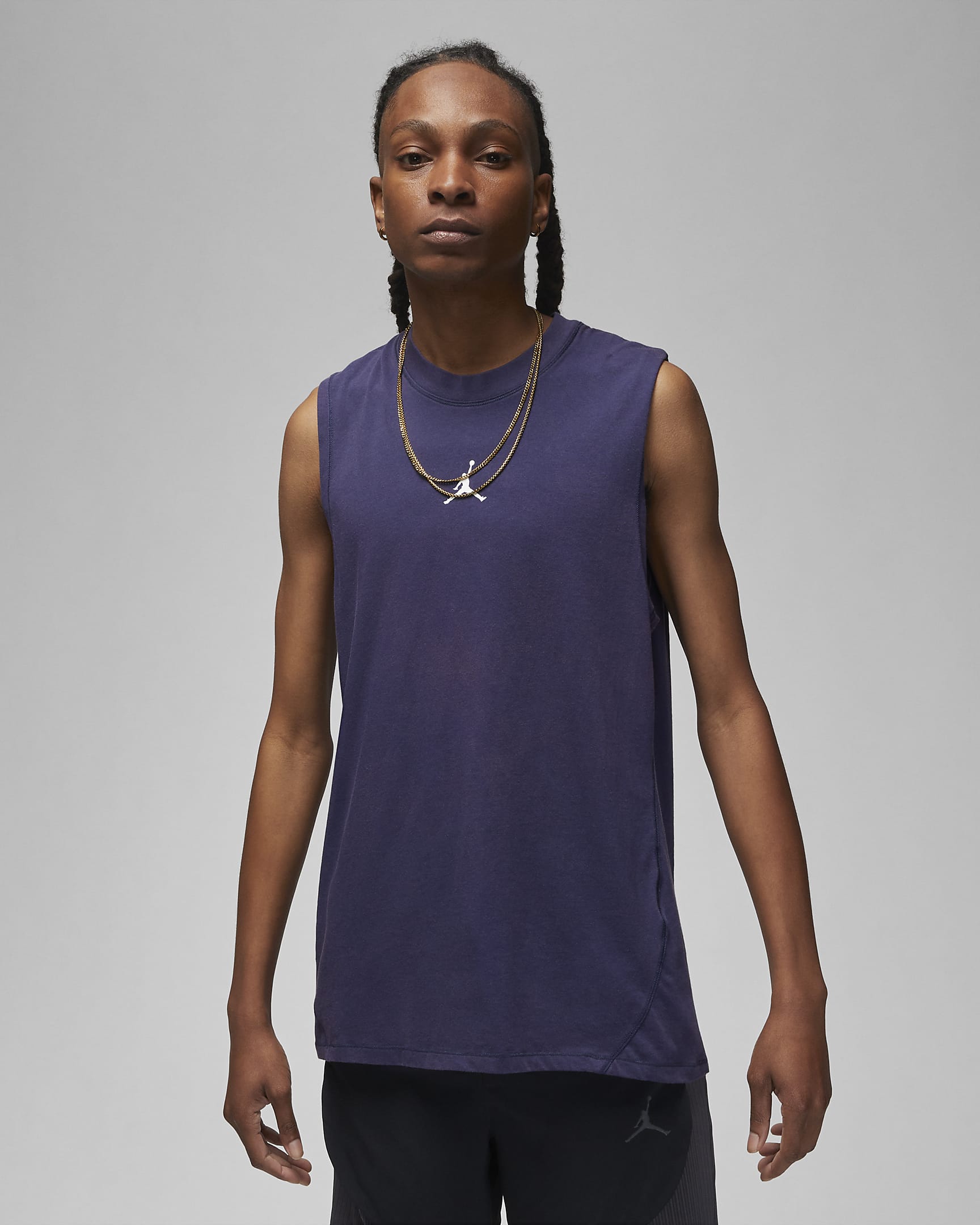 Jordan Dri-FIT Sport 男款無袖上衣 - Midnight Navy/白色