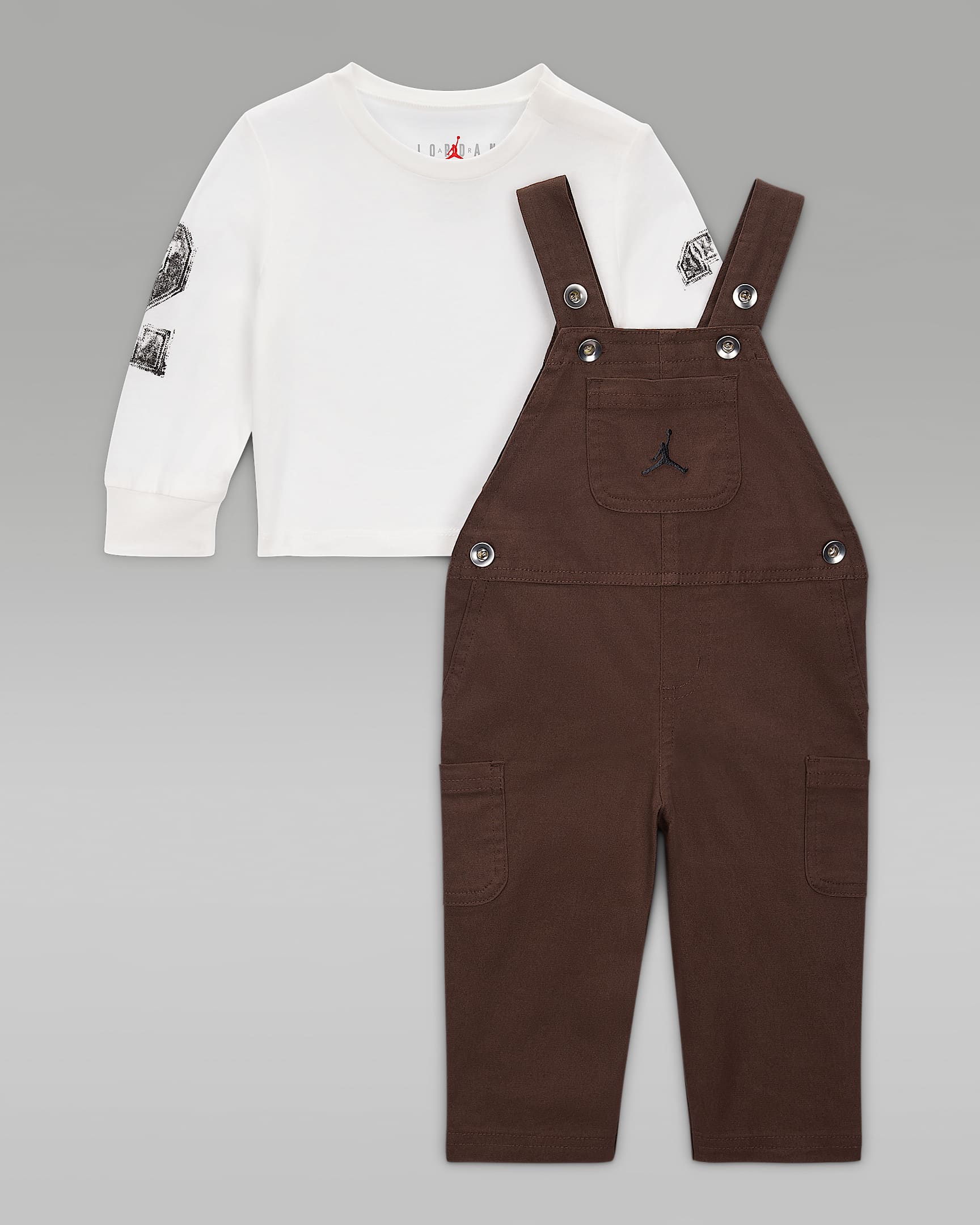 Jordan MVP Baby (3-6M) 2-Piece Overalls Set - Baroque Brown