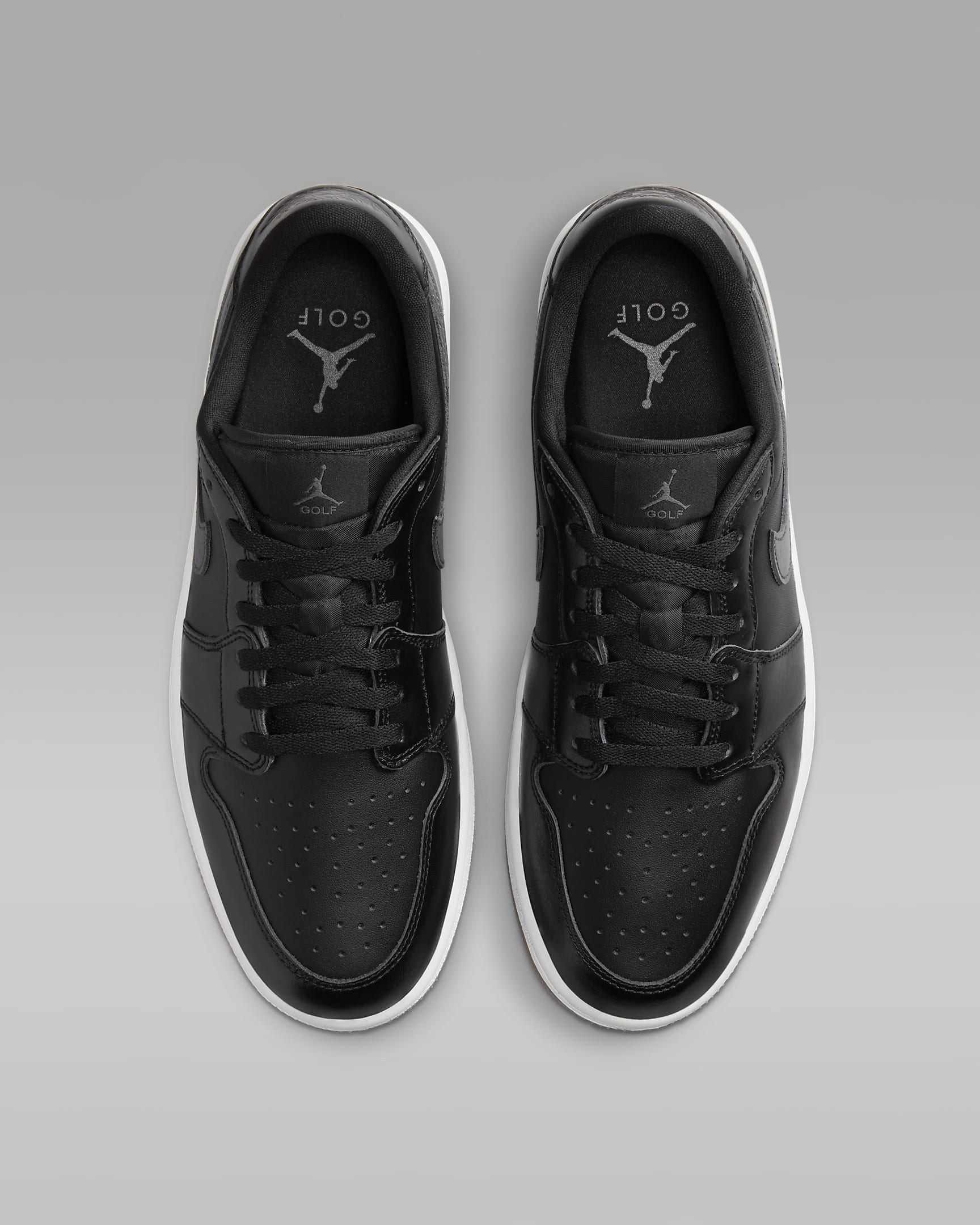 Air Jordan 1 Low G Golf Shoes - Black/Gum Medium Brown/White/Anthracite