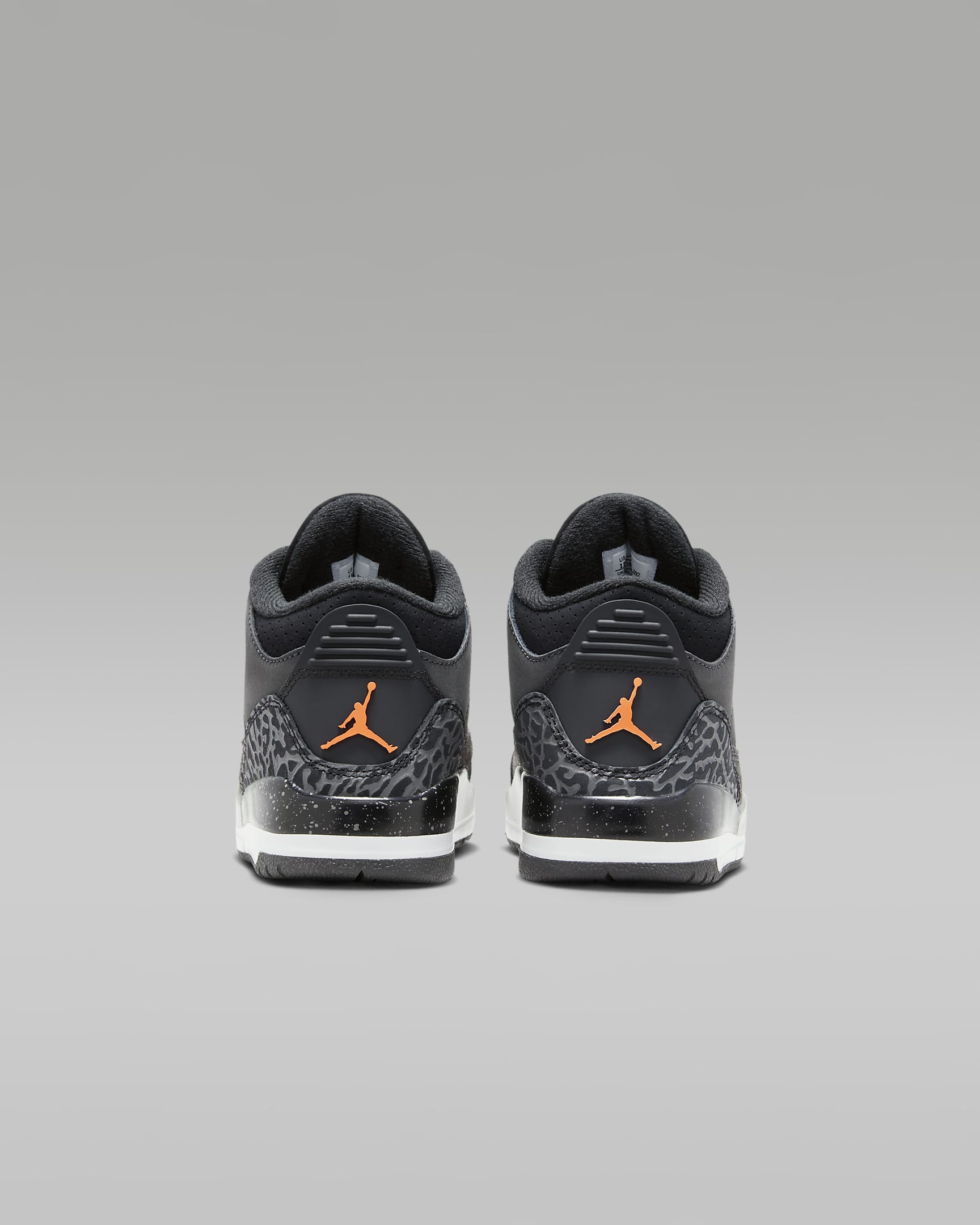 รองเท้าเด็กเล็ก Jordan 3 Retro - Night Stadium/ดำ/Flat Pewter/Total Orange