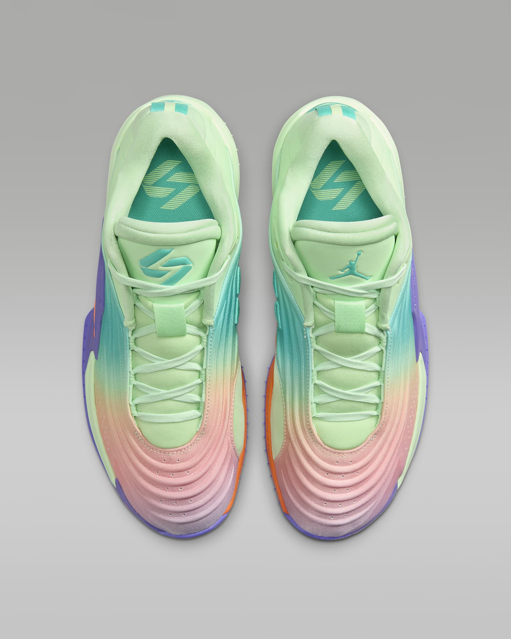 Luka 3 PF "Blurred Vision" Basketball Shoes - Vapor Green/Cone/Psychic Purple/Hyper Jade