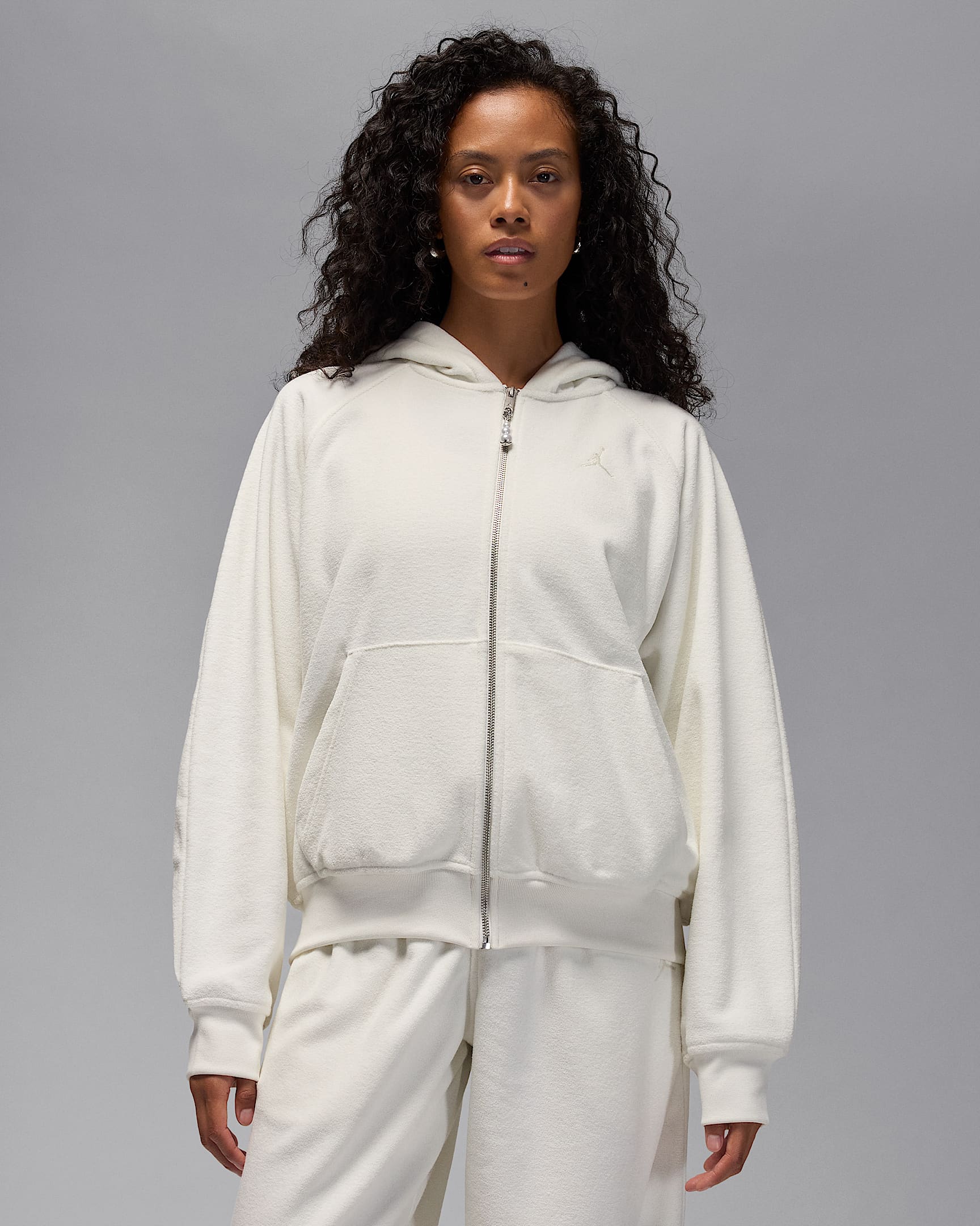 Jordan Flight Fleece Women's Full-Zip Hoodie - Sail/Sail