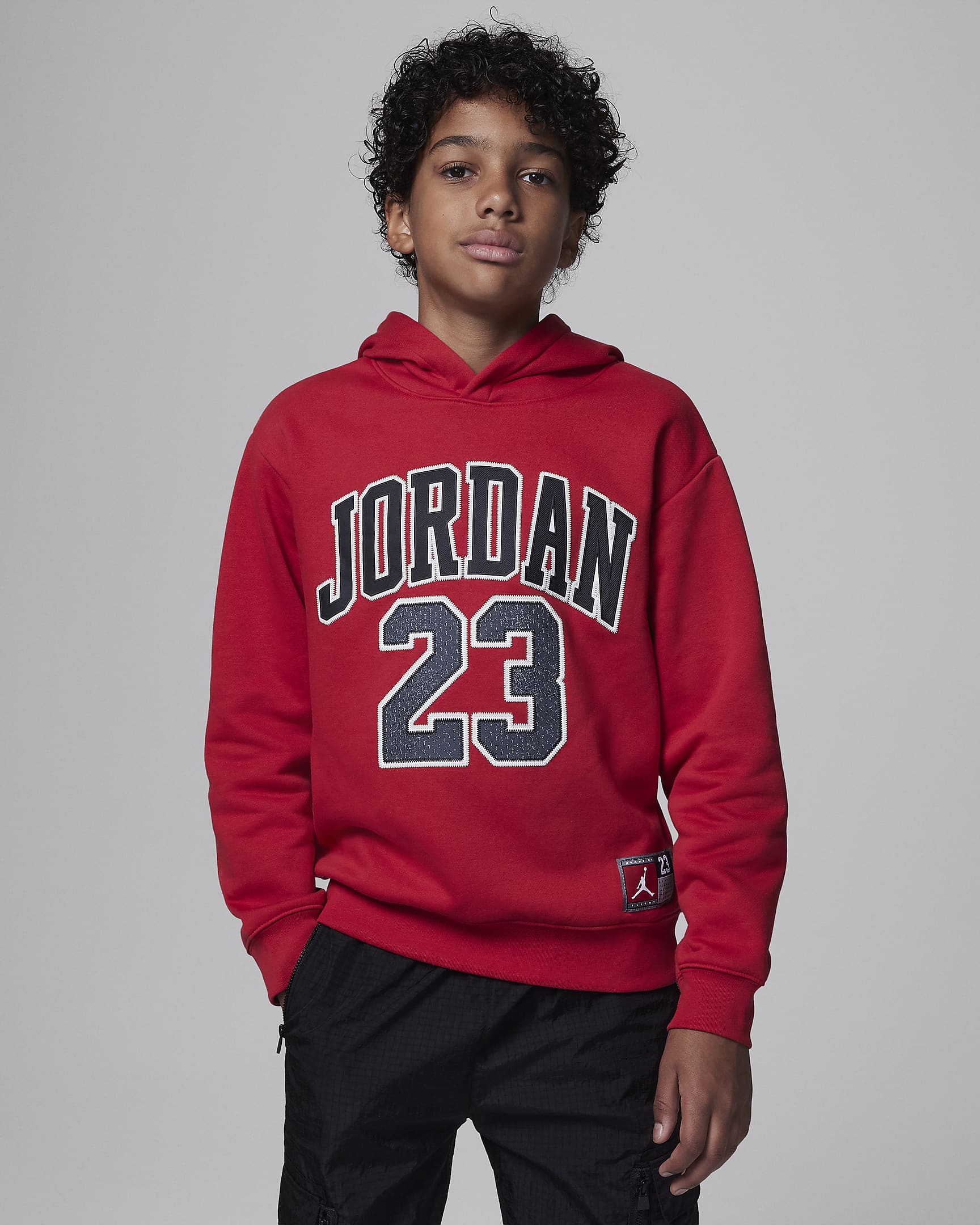 Felpa con cappuccio Jordan Fleece Pullover Hoodie – Ragazzo/a - Gym Red