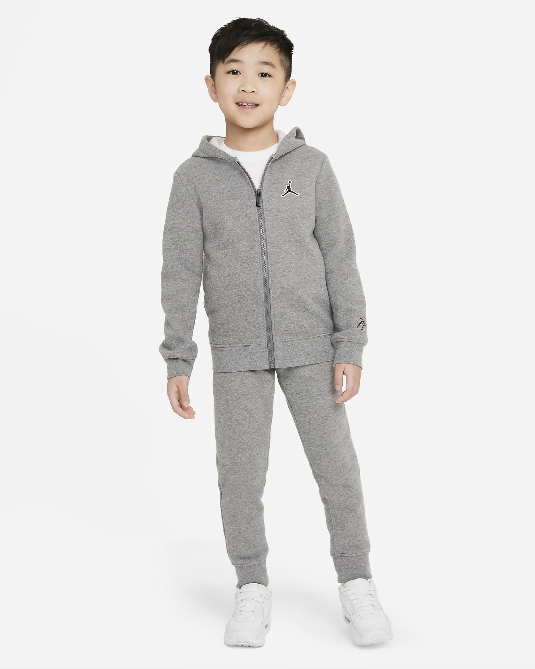 Jordan Younger Kids' Hoodie and Trousers Set - Carbon Heather