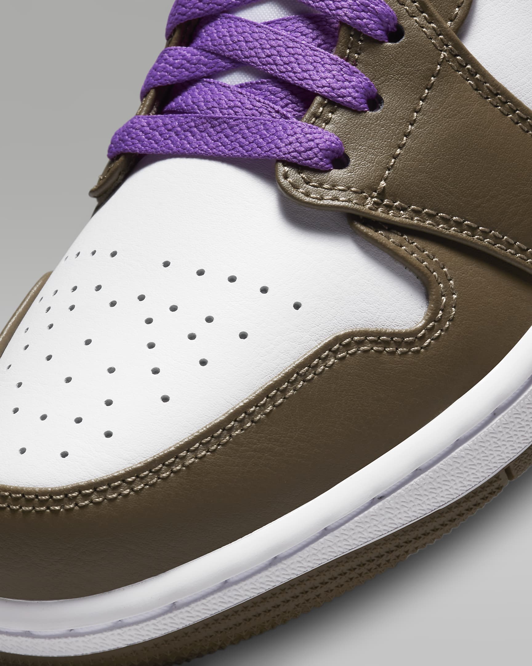 Air Jordan 1 Low Men's Shoes - Palomino/White/Wild Berry