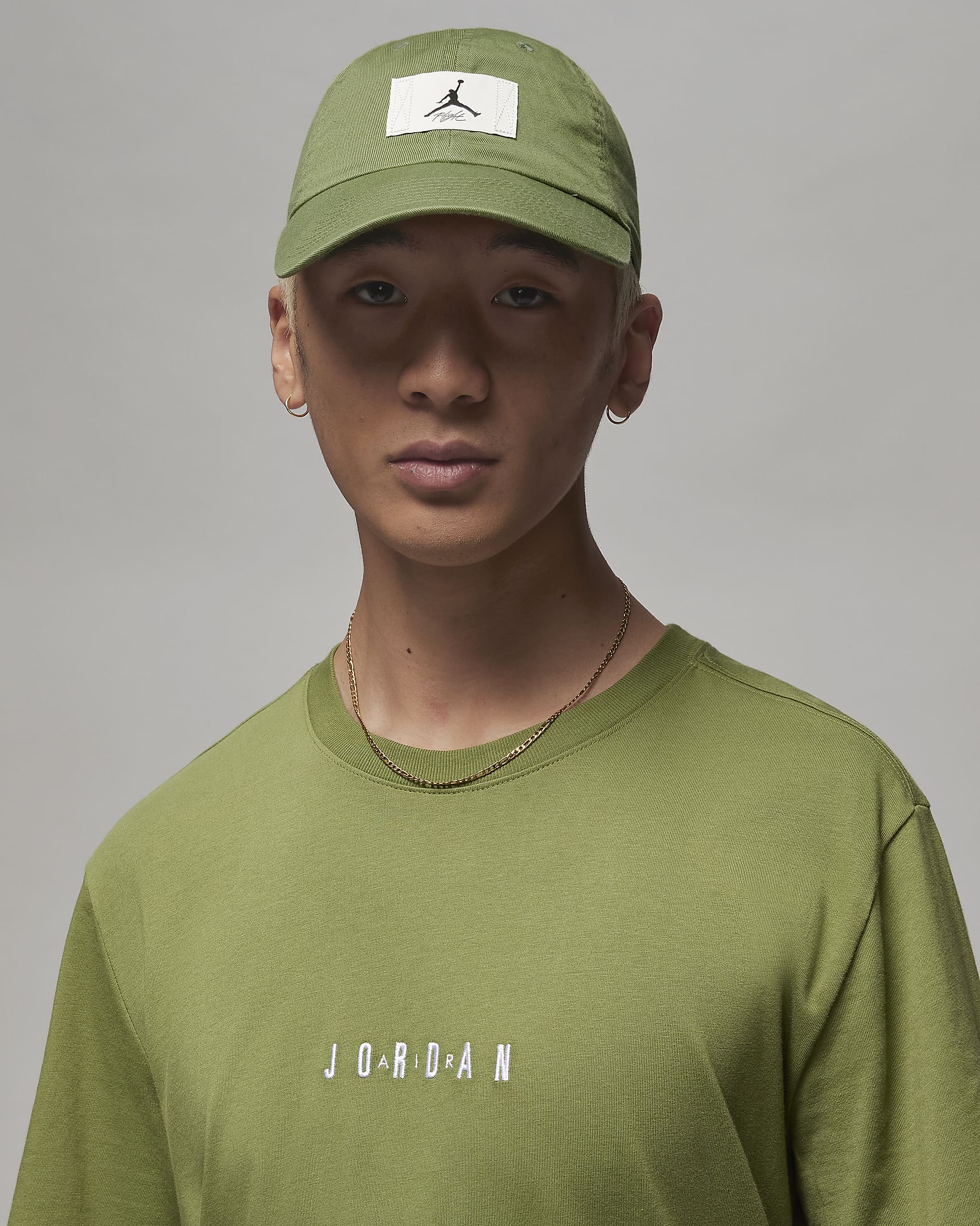 Jordan Club Cap Adjustable Hat - Sky J Light Olive/White/Black