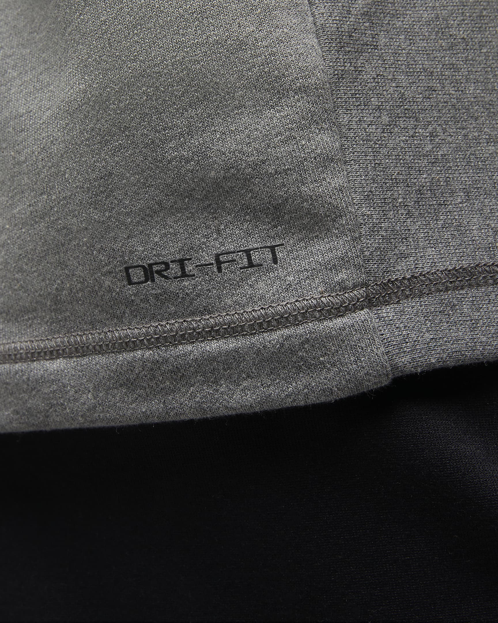 Jordan Dri-FIT Sport Fleece Erkek Kolsuz Kapüşonlu Üst - Carbon Heather/Siyah