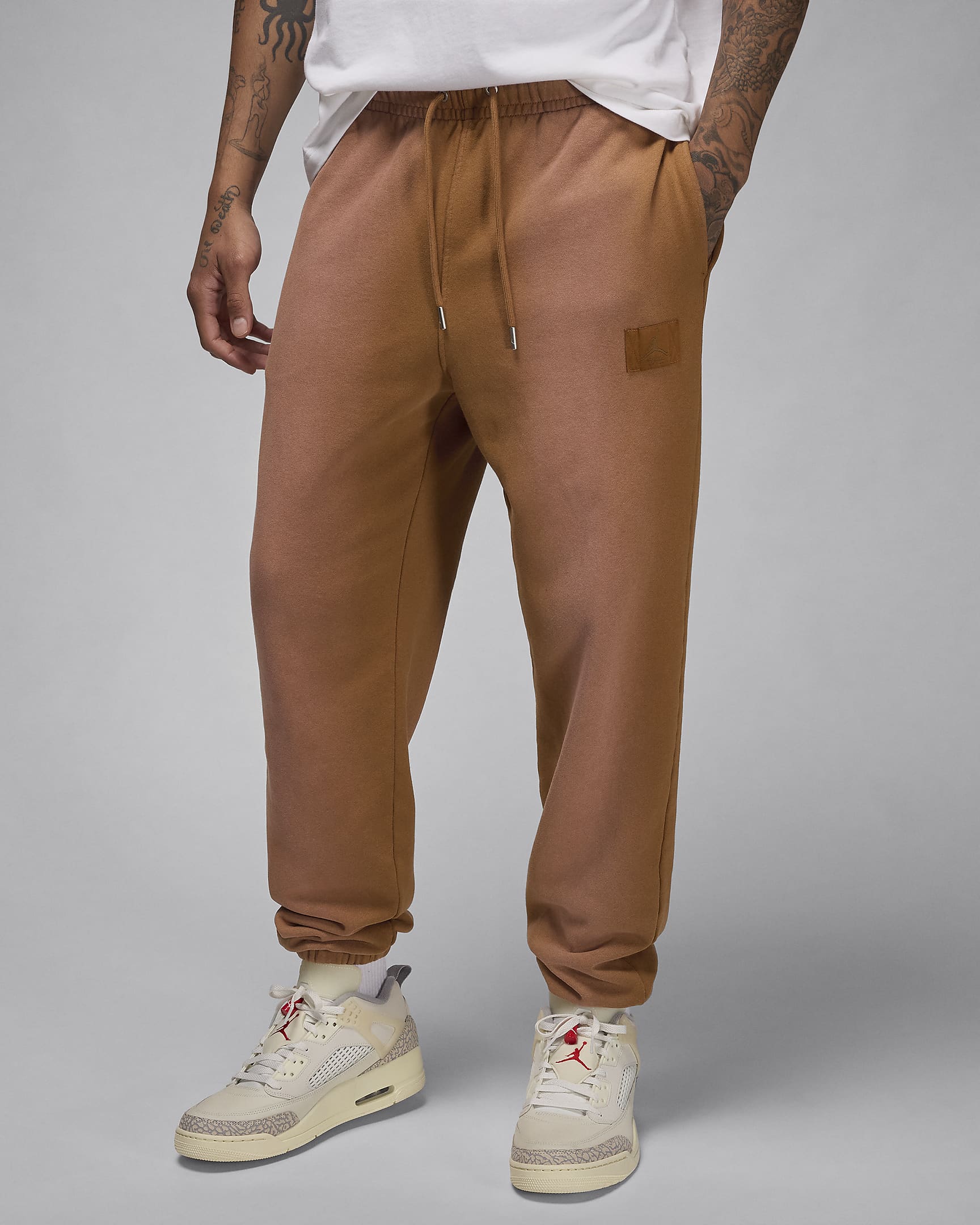 Calças Jordan Flight Fleece para homem - Desert Bronze