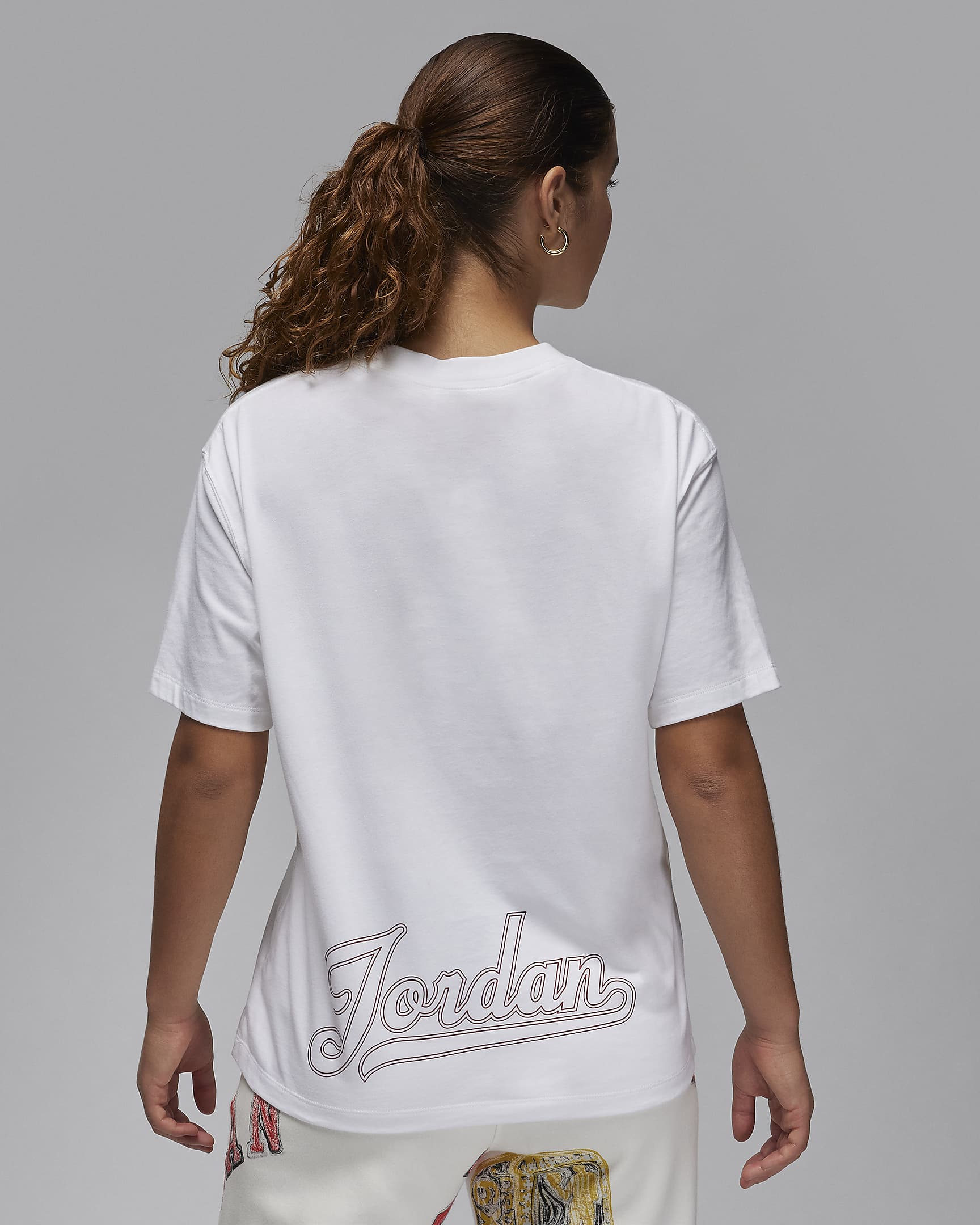 Jordan Women's T-shirt - White/Dune Red