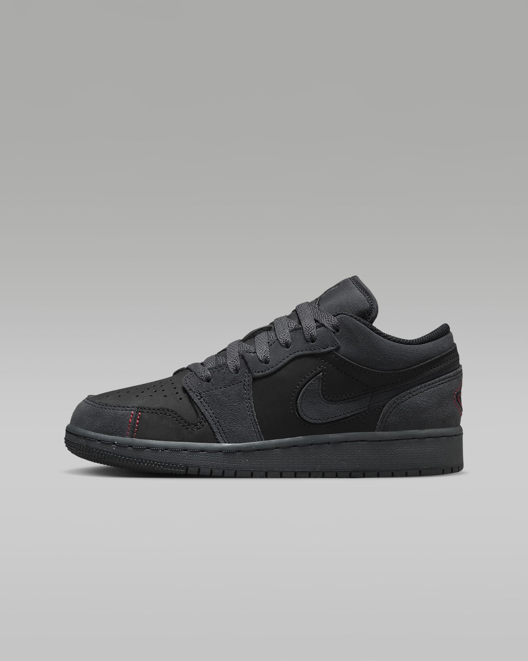 Air Jordan 1 Low SE Craft Older Kids' Shoes - Dark Smoke Grey/Varsity Red/Black