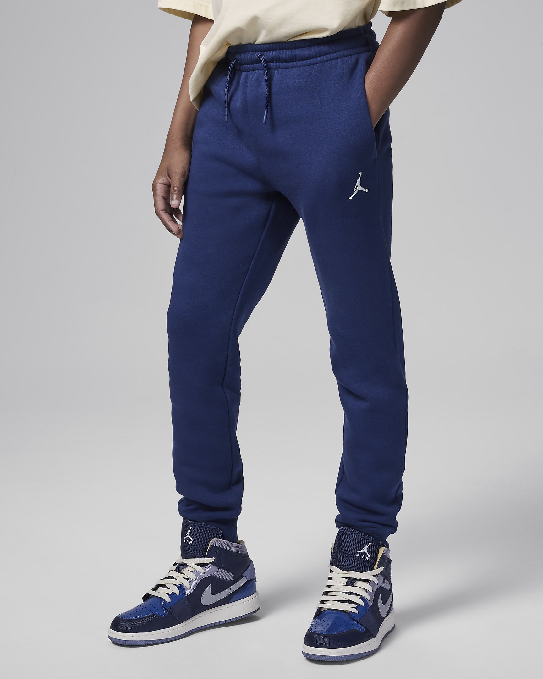 Jordan MJ Brooklyn Fleece Essentials Big Kids' Pants - Midnight Navy