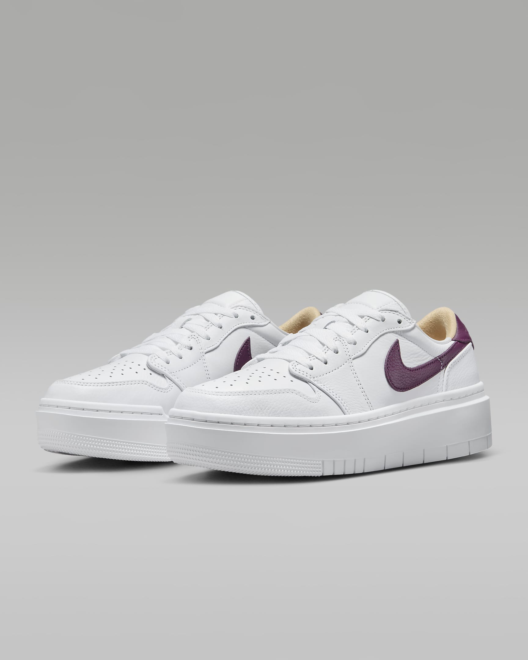 Air Jordan 1 Elevate Low Damesschoen - Wit/Wit/White Onyx/Bordeaux