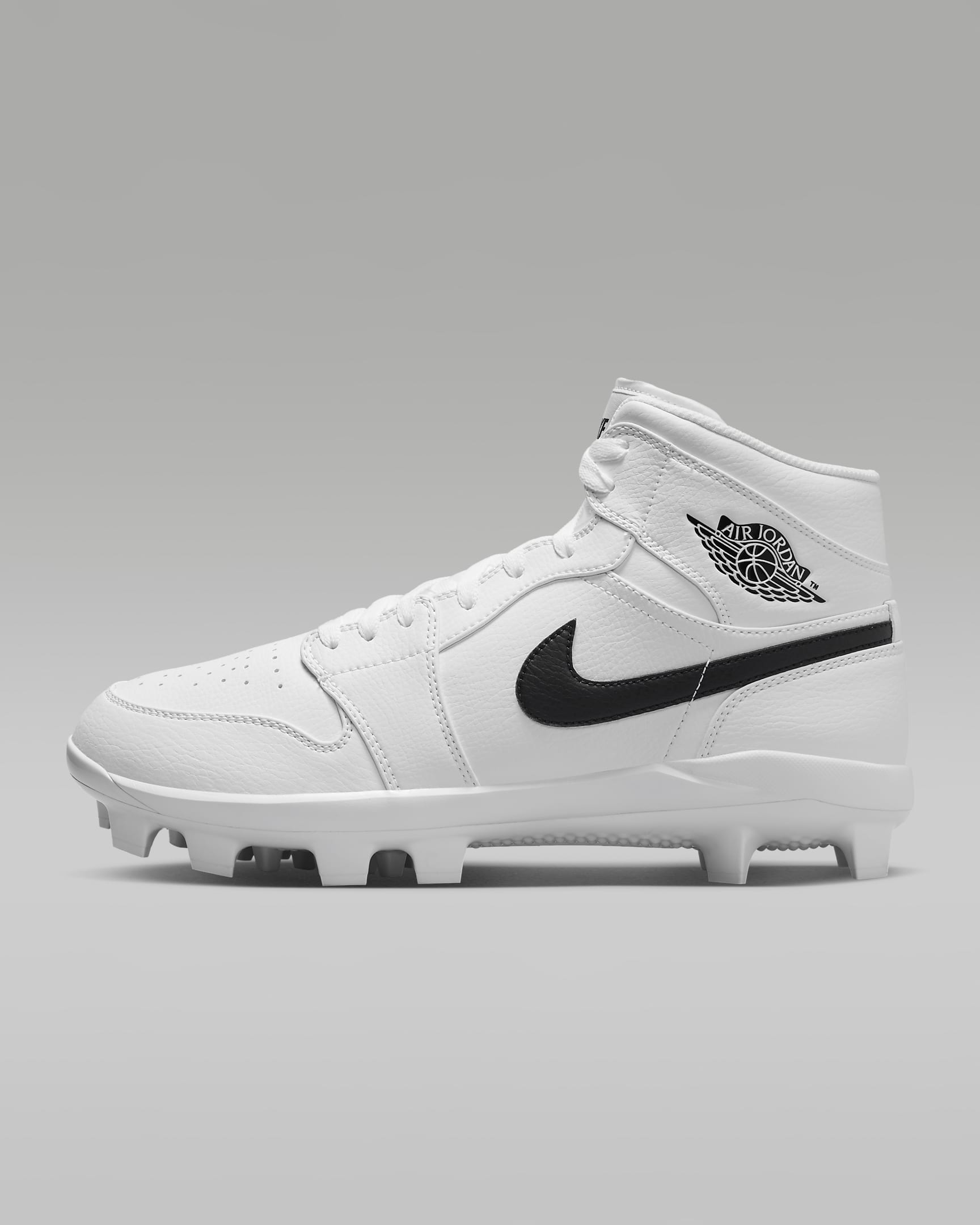 Jordan 1 Retro MCS Men's Baseball Cleats - White/Black