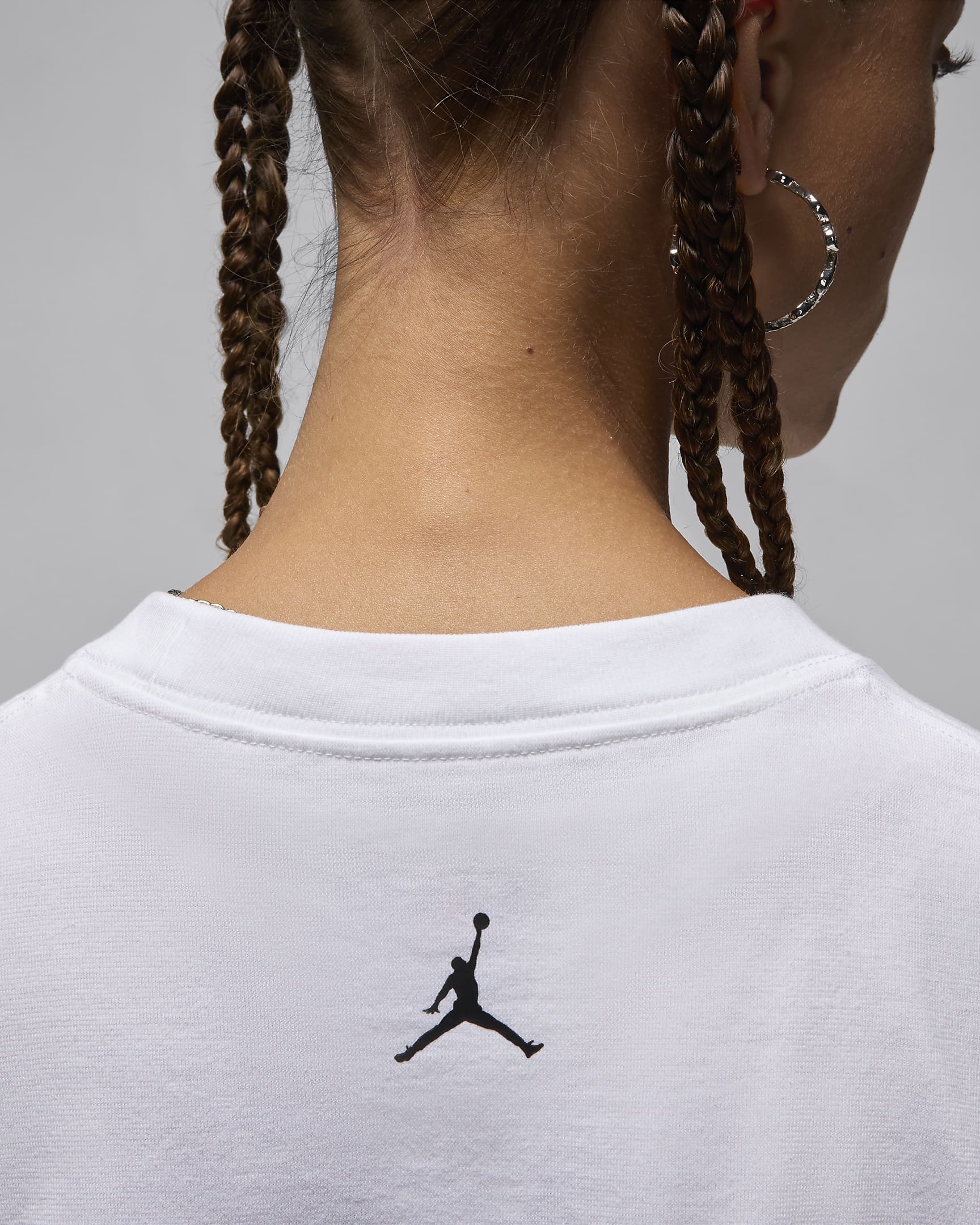 T-shirt folgada com grafismo Jordan para mulher - Branco