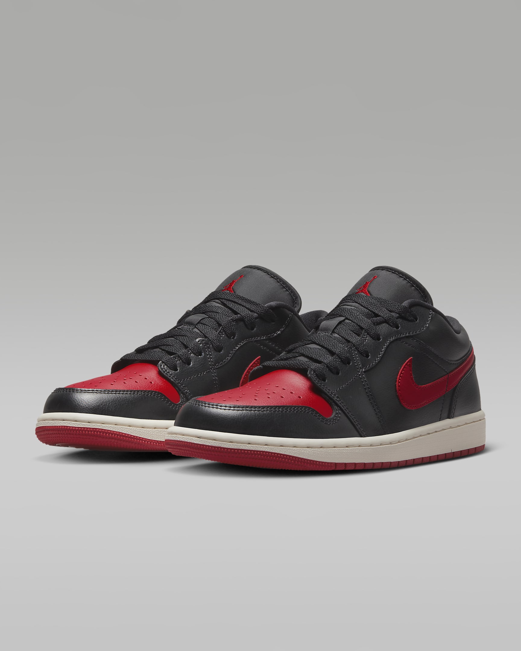 Air Jordan 1 Low Women's Shoes - Black/Sail/Gym Red