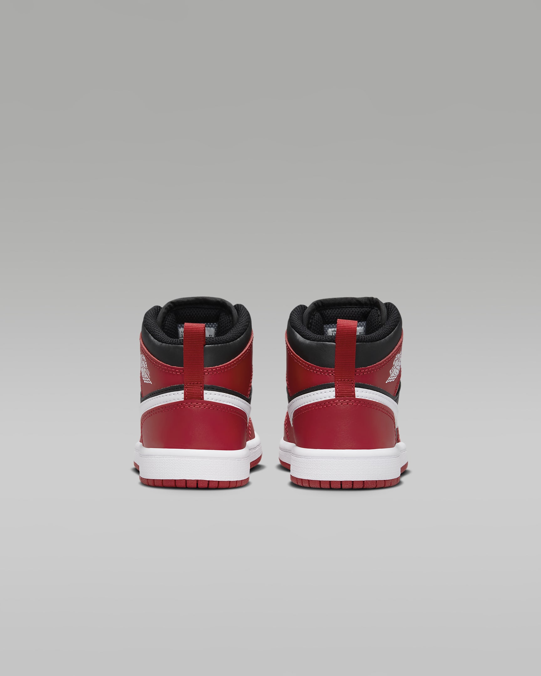 Jordan 1 Mid-sko til mindre børn - sort/Gym Red/hvid