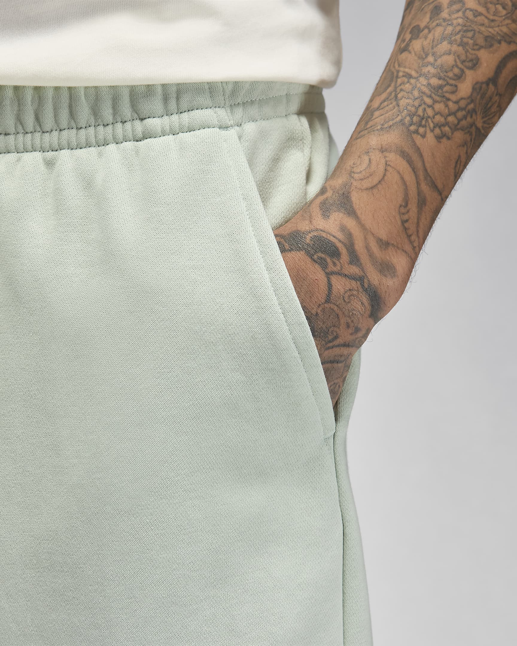 Jordan Flight MVP Men's Fleece Shorts - Seafoam/Black