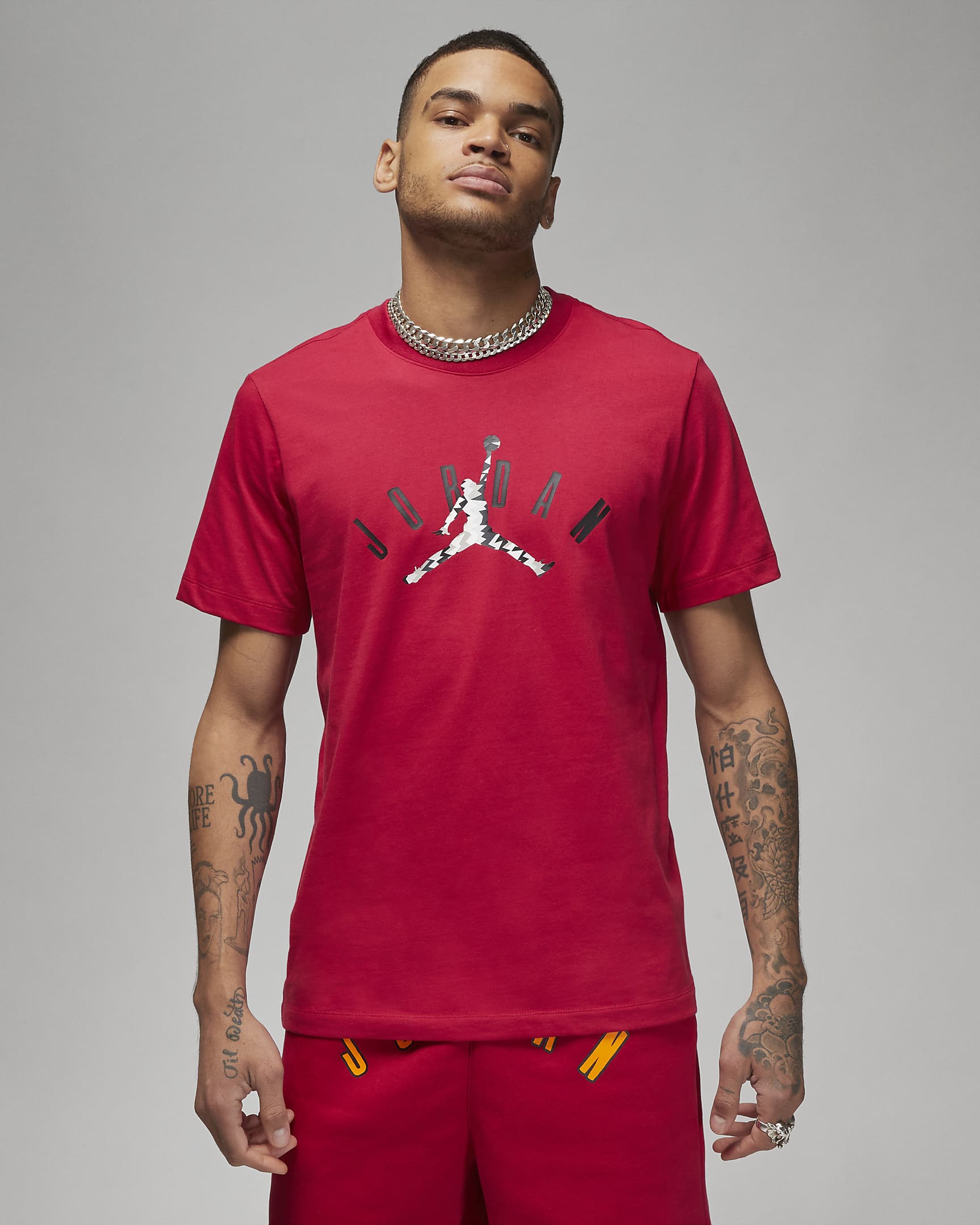 Jordan Flight MVP 男款 T 恤 - Cardinal Red/黑色