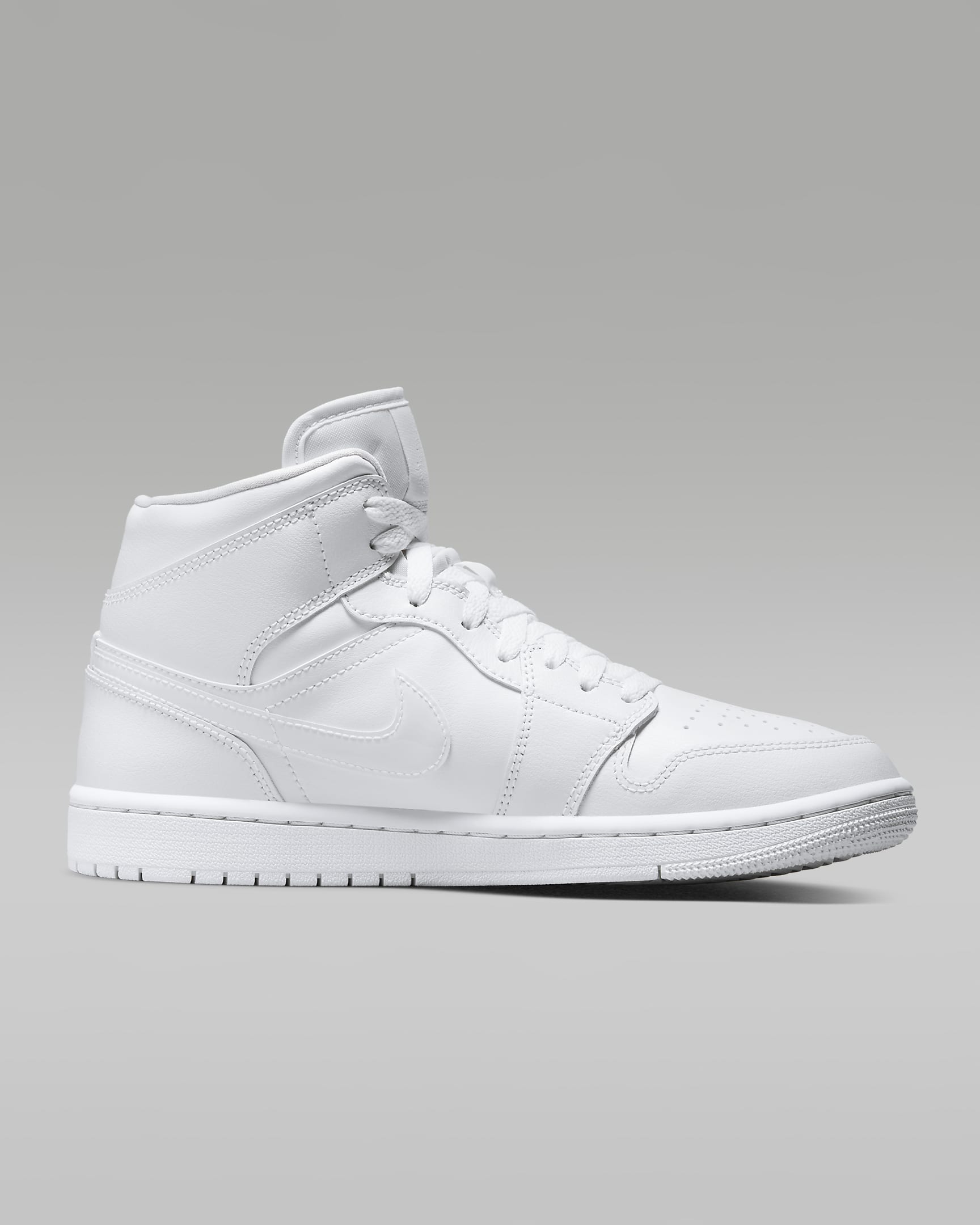 Air Jordan 1 Mid Women's Shoes - White/White/White