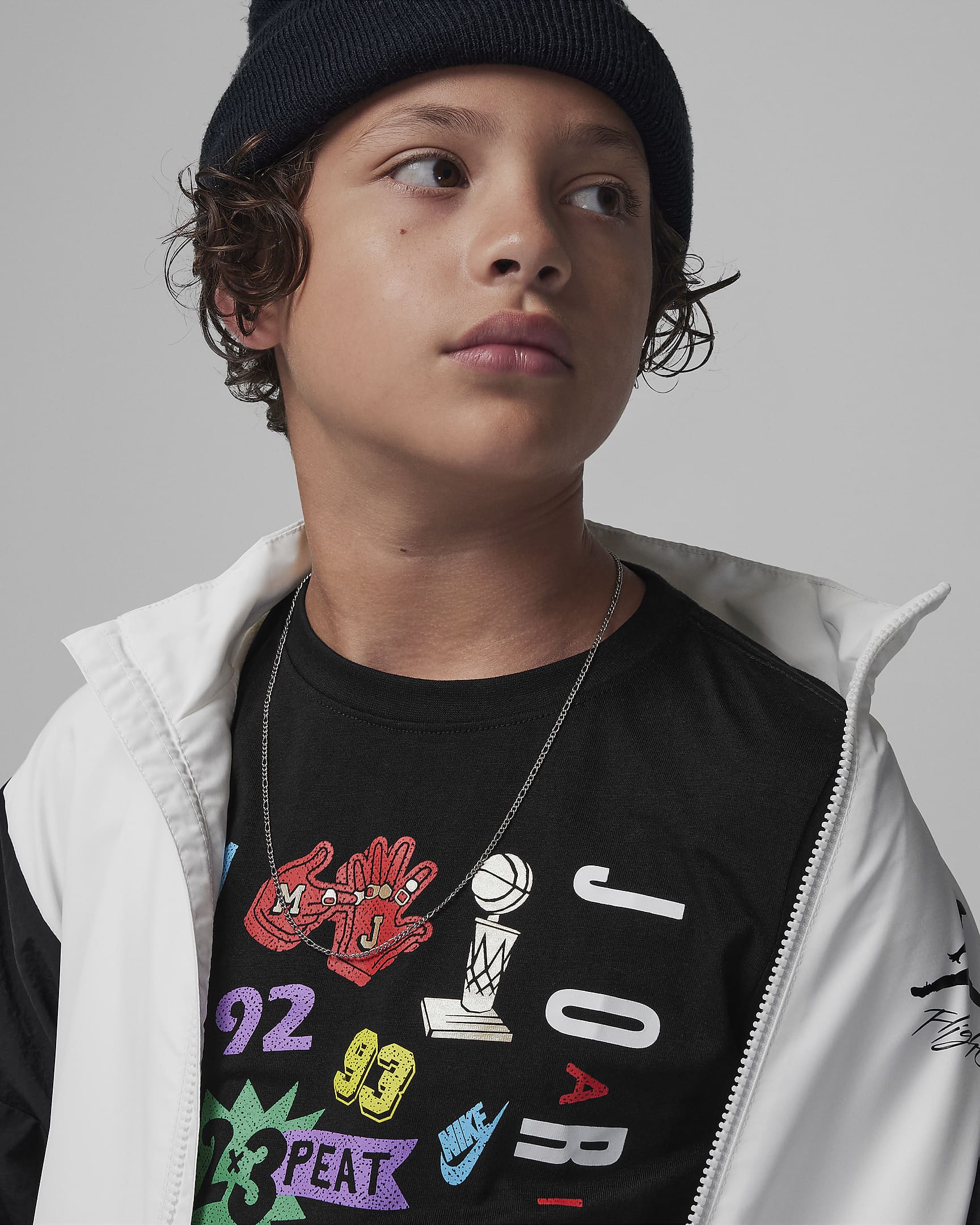 Jordan 2x3 Peat-T-shirt til større børn - sort