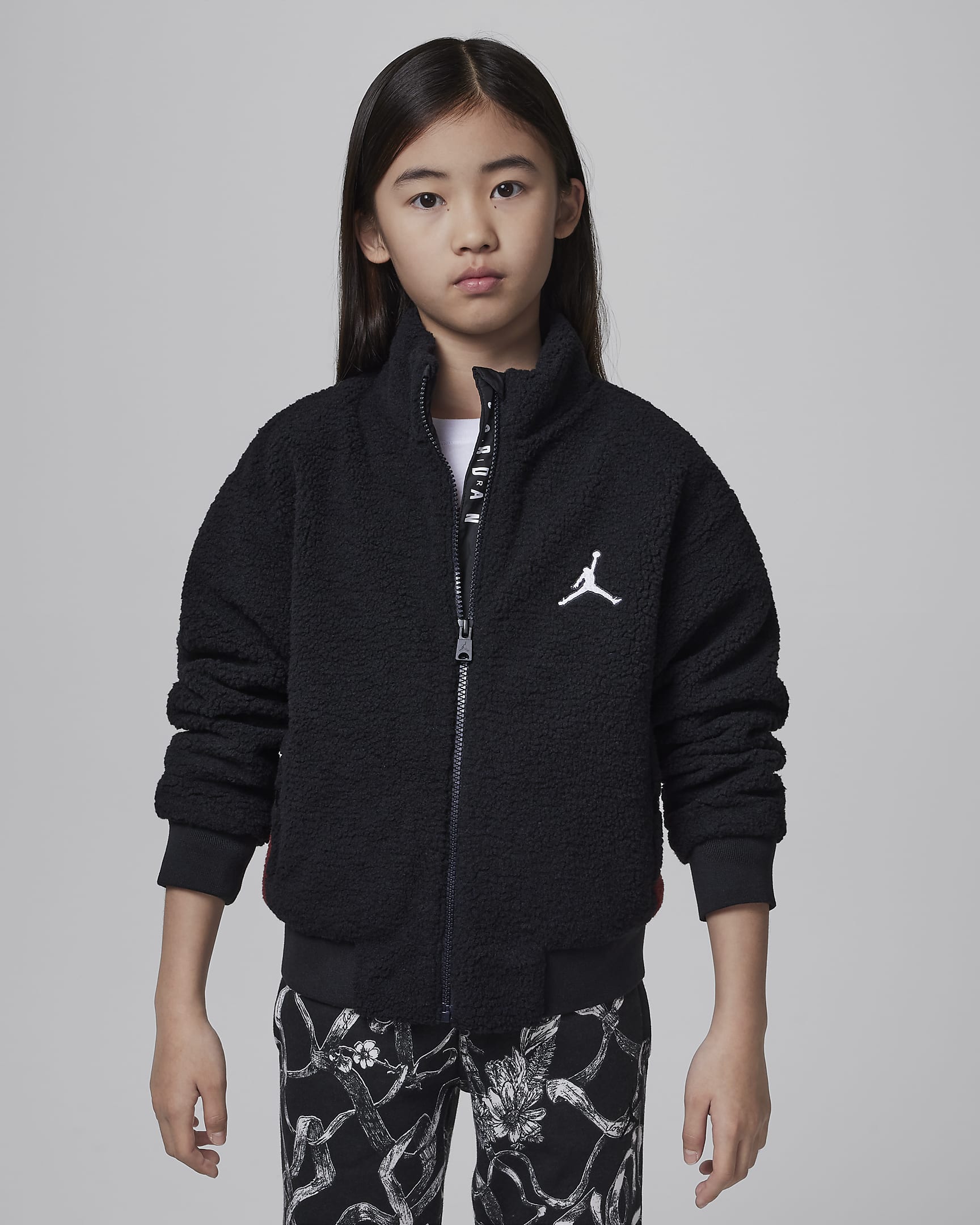 Jordan Big Kids' Jumpman High Pile Jacket - Black