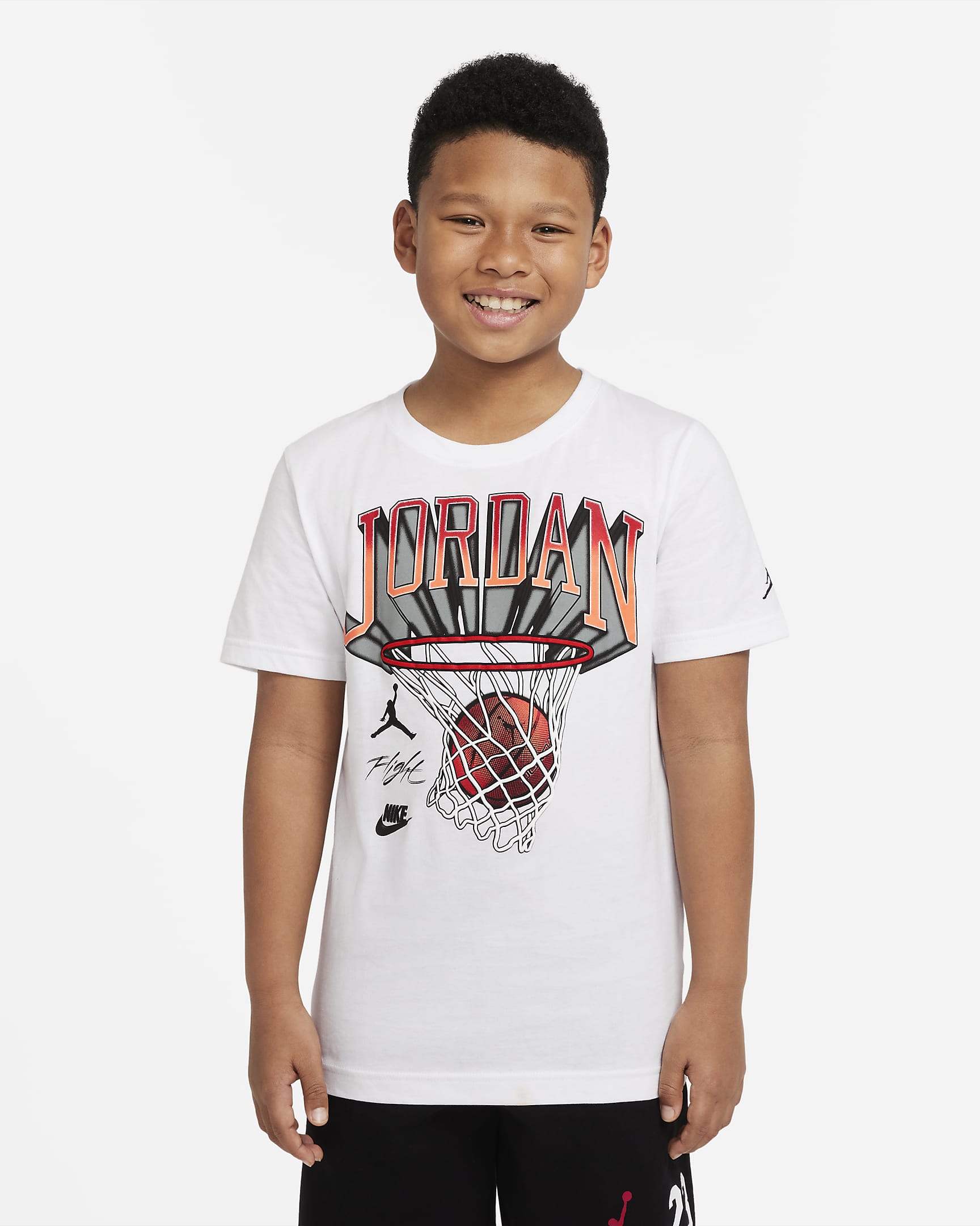 Jordan Big Kids' (Boys') T-Shirt - White