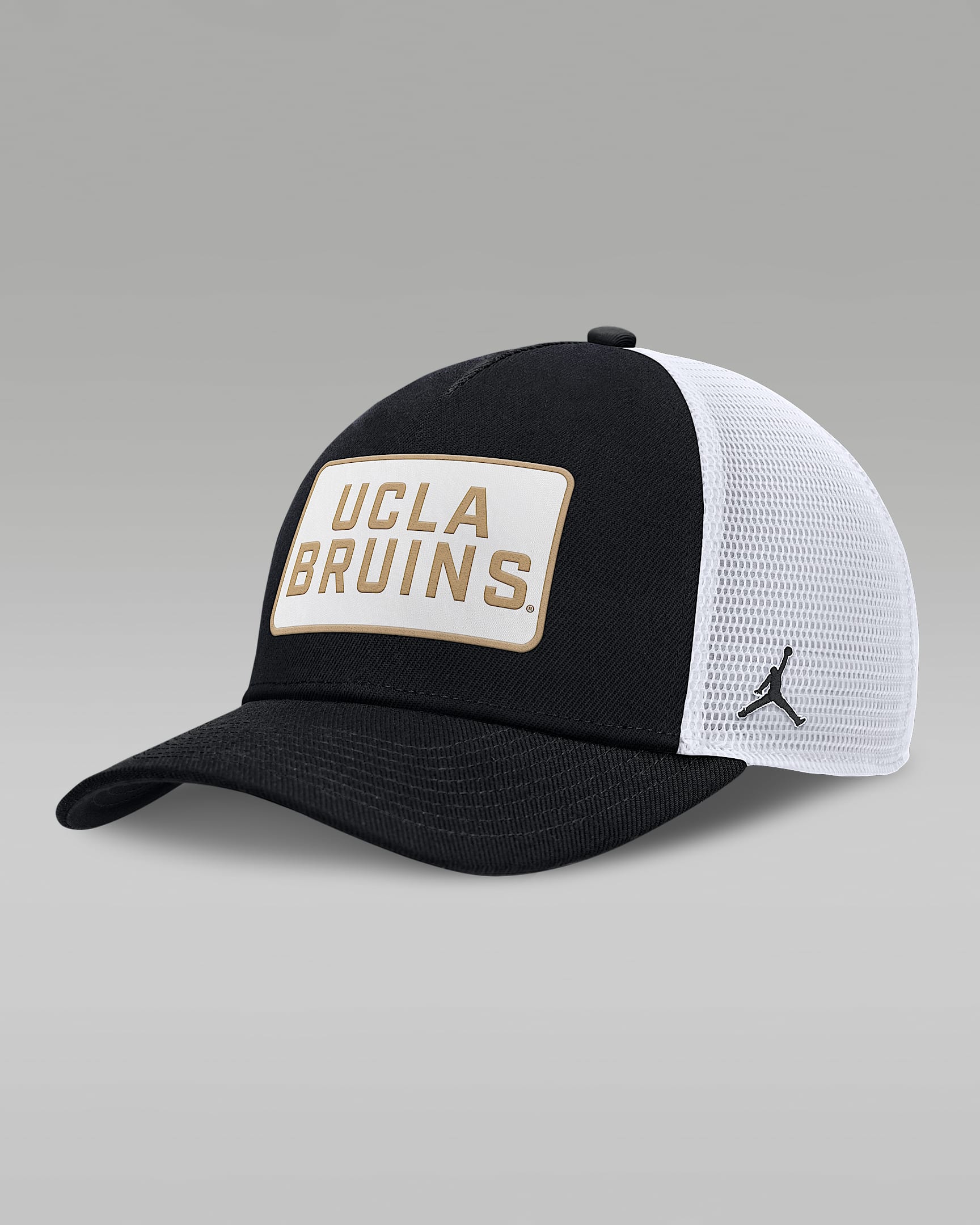 UCLA On-Field Rise Men's Nike Jordan Brand College Trucker Adjustable Hat - Black